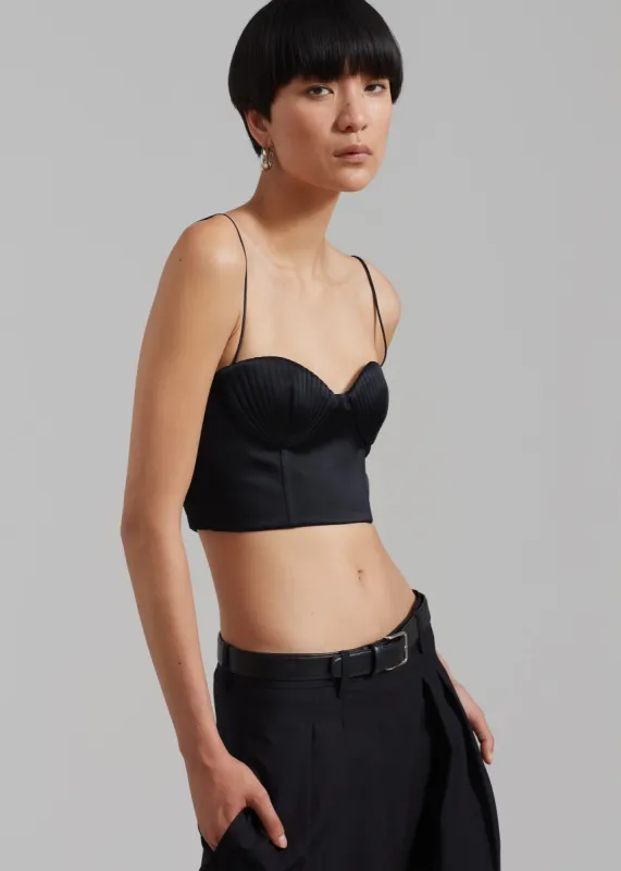 Bevza Seashell Top - Black made by Bevza
