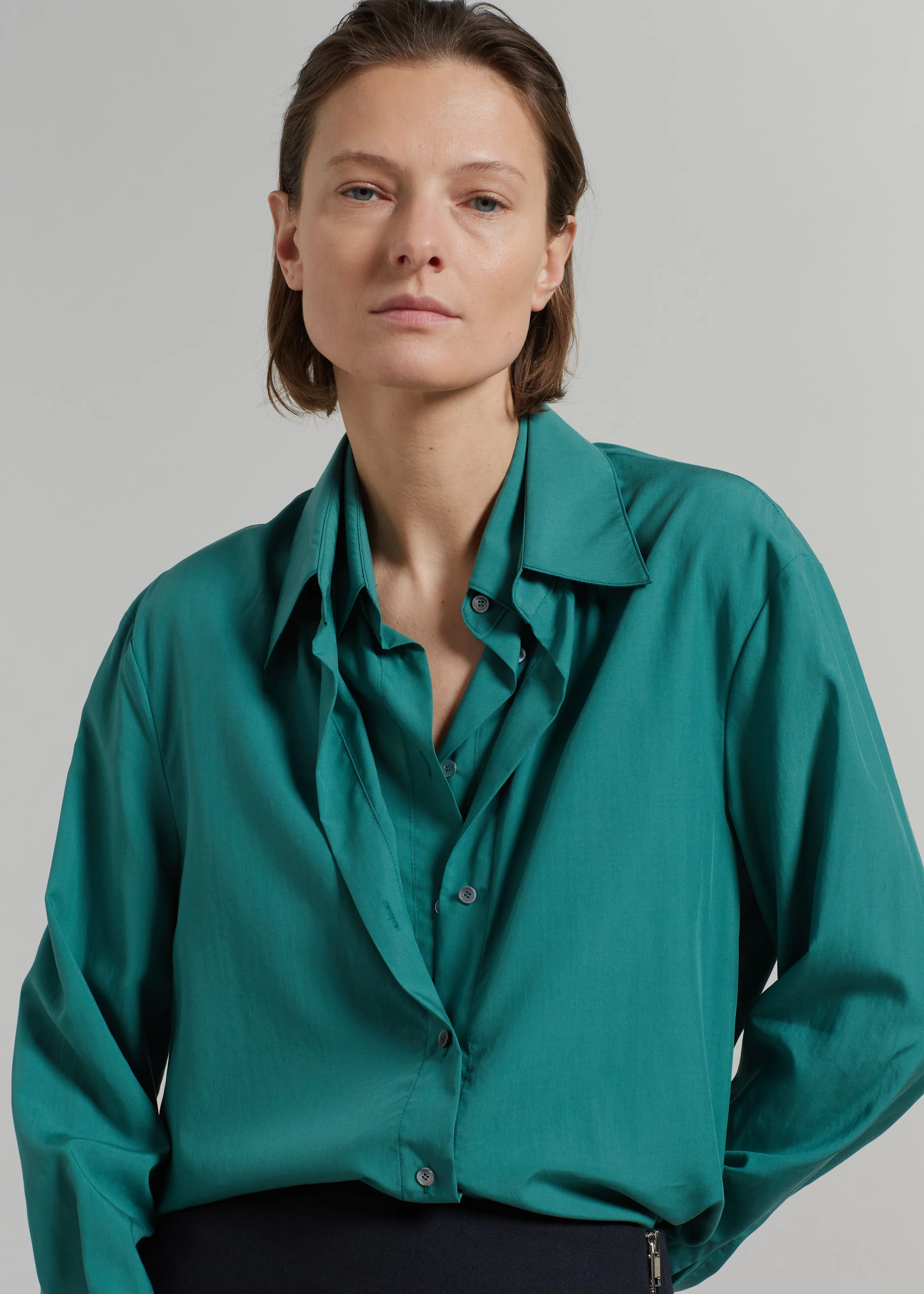 Tima Double Layer Shirt - Deep Teal sold by Frankie Shop product image thumbnail 2