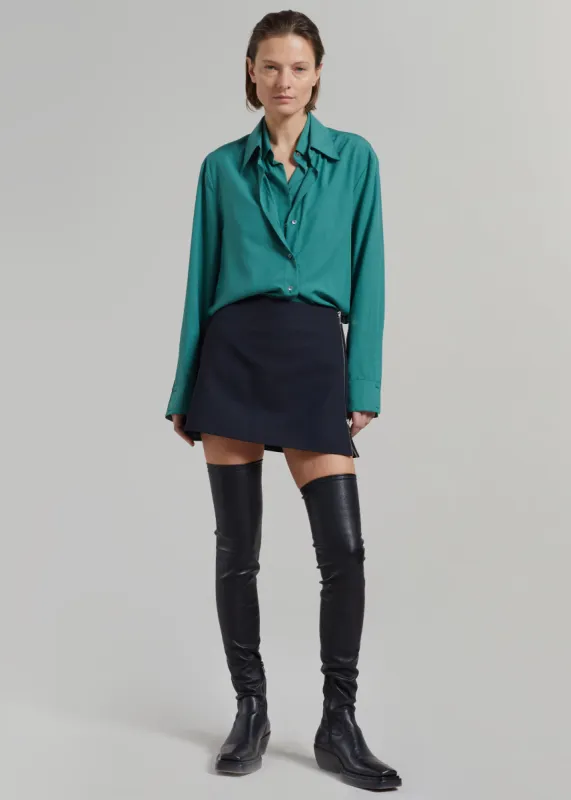 Tima Double Layer Shirt - Deep Teal sold by Frankie Shop