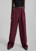 Tansy Pleated Trousers - Burgundy sold by Frankie Shop