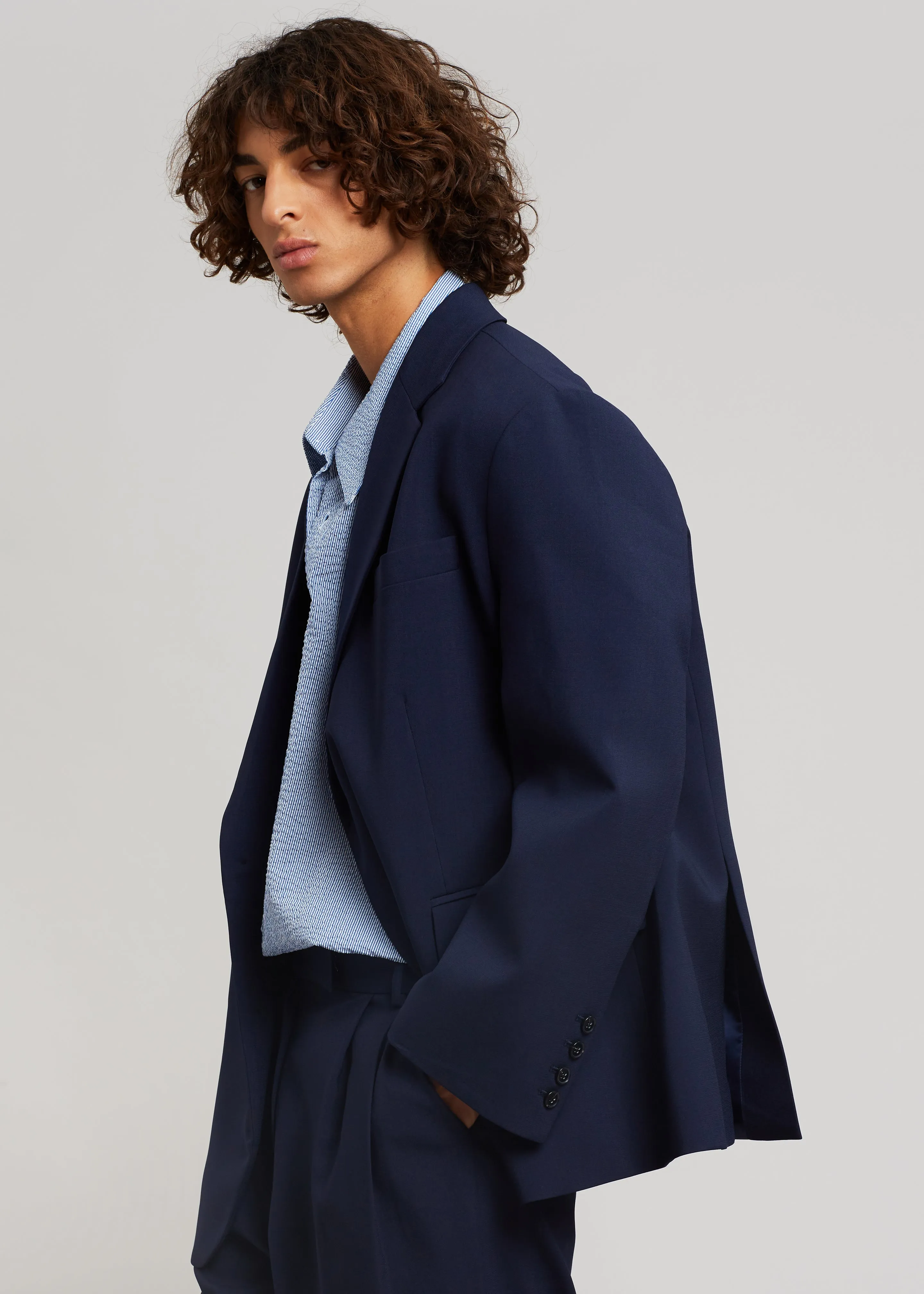 Beo Blazer - Blue sold by Frankie Shop product image thumbnail 4