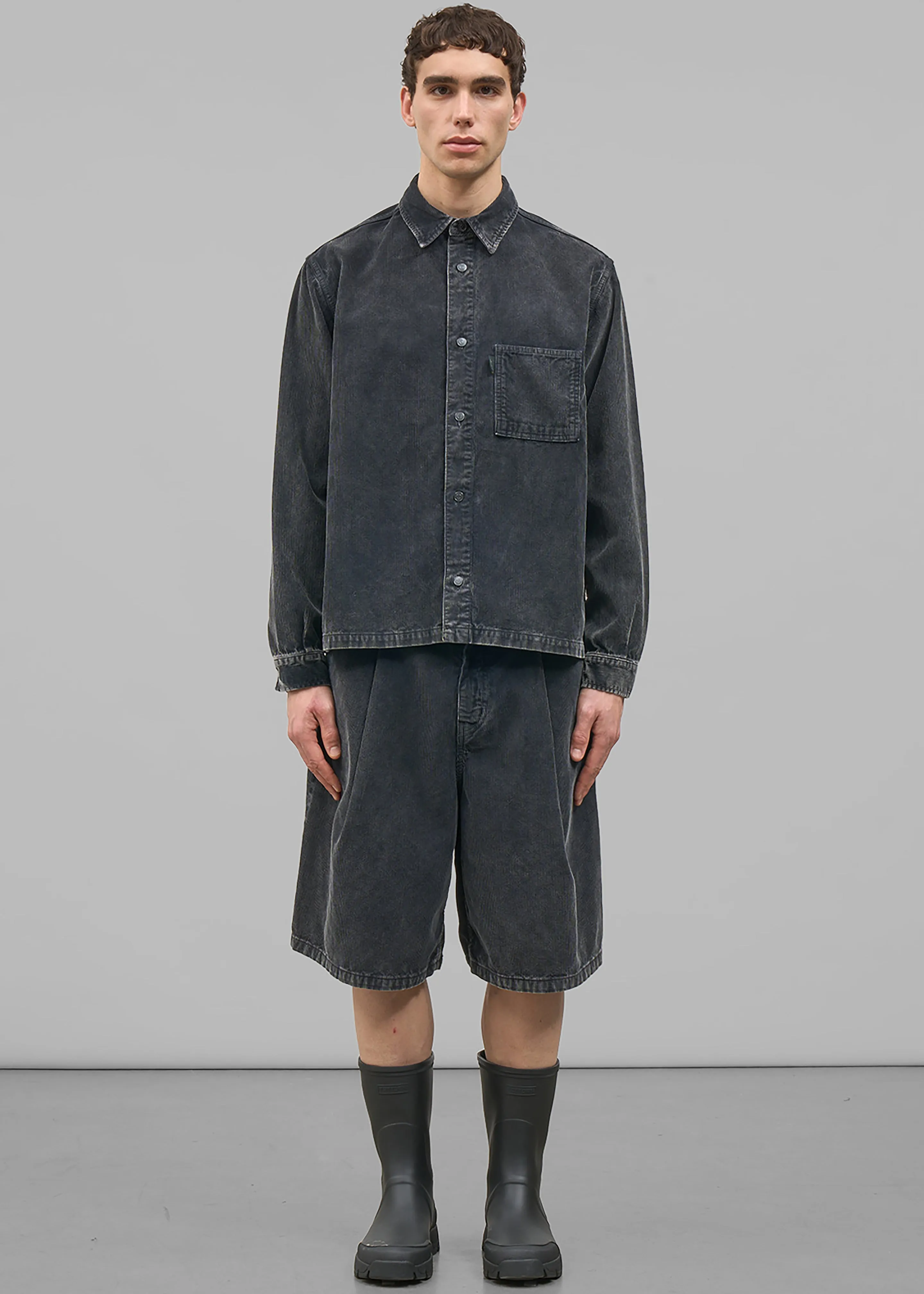 Haikure Richie BB Velvet Shirt - Black sold by Frankie Shop product image thumbnail 2