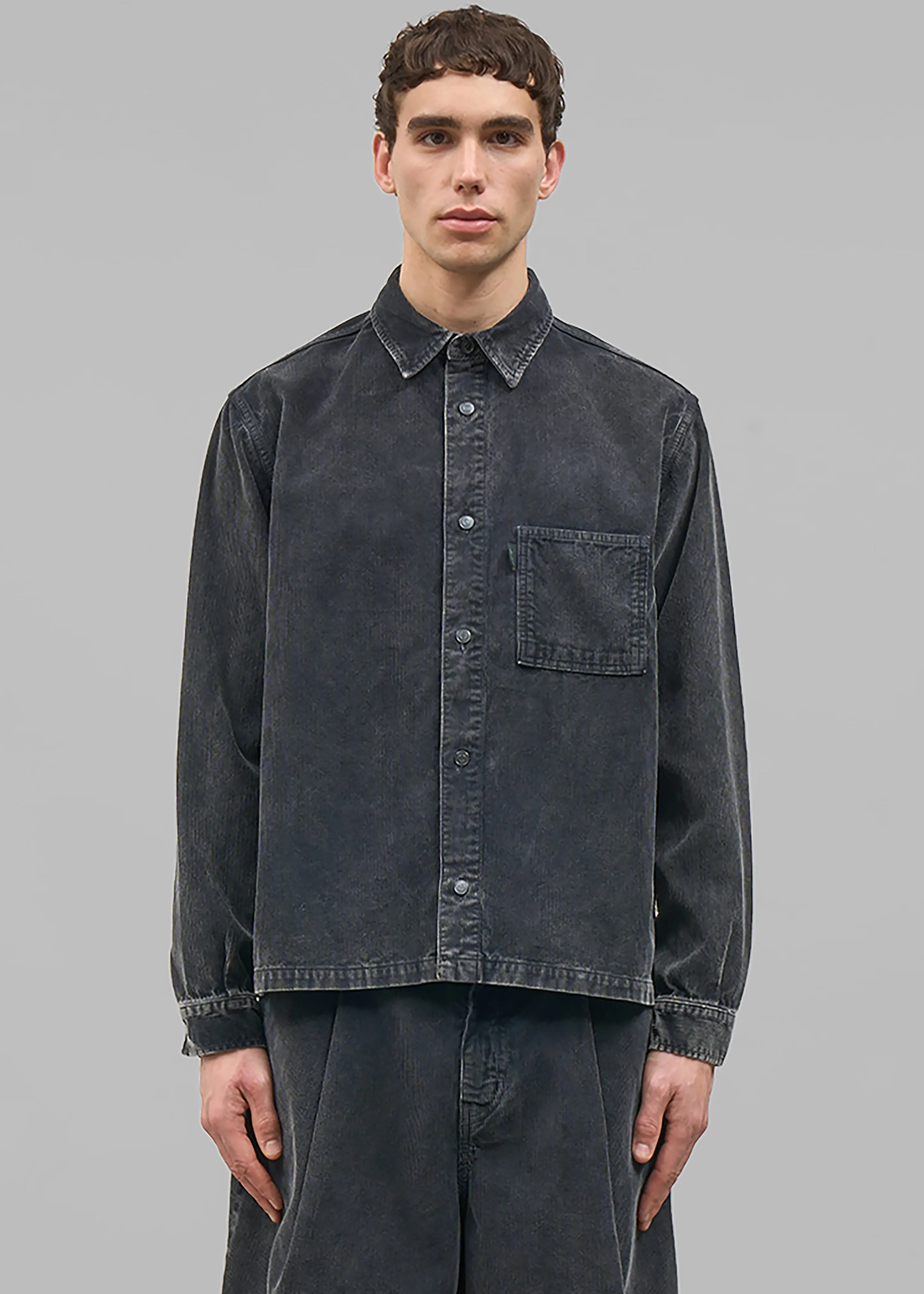 Haikure Richie BB Velvet Shirt - Black sold by Frankie Shop