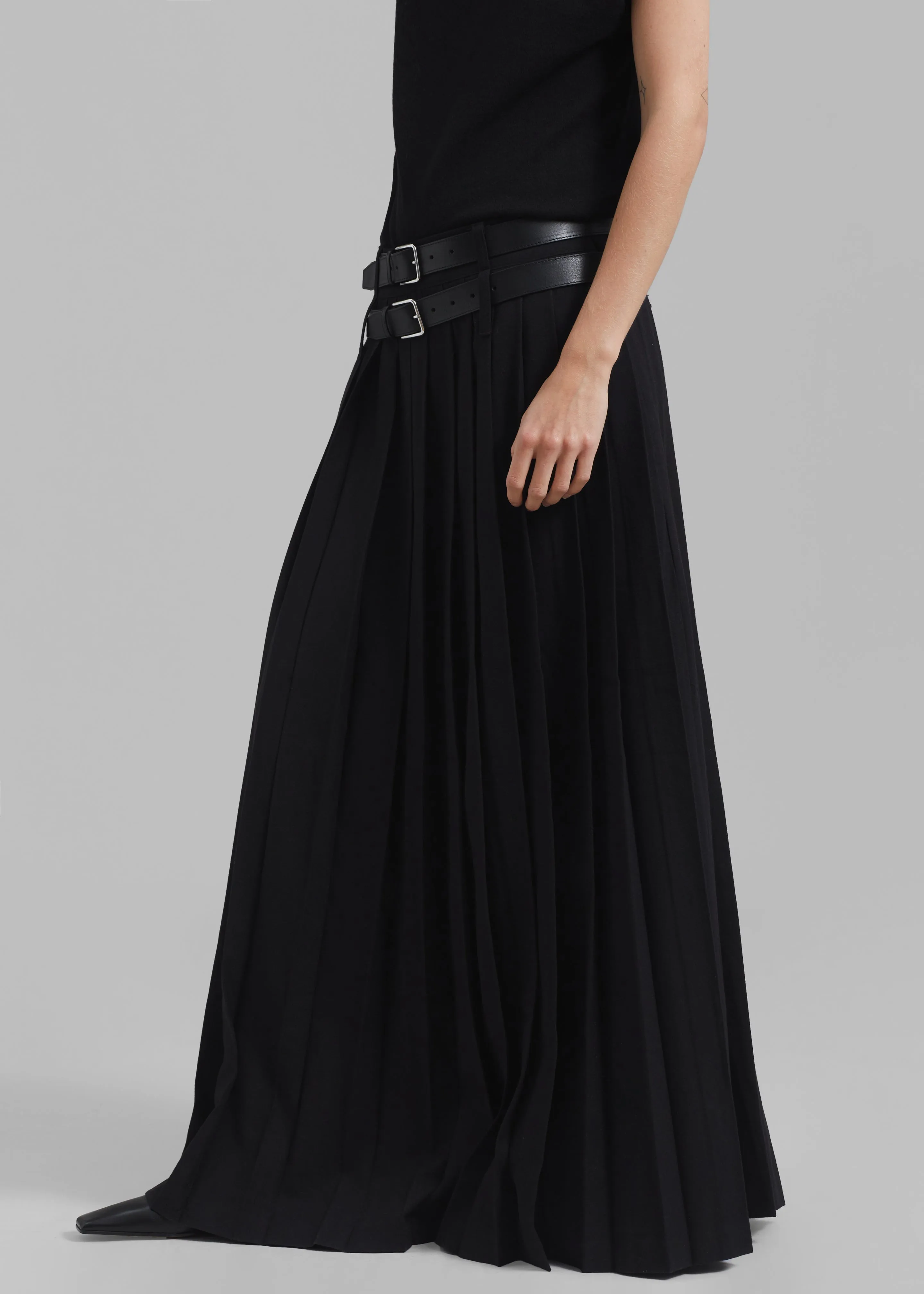 Bailey Long Pleated Skirt - Black sold by Frankie Shop product image thumbnail 4