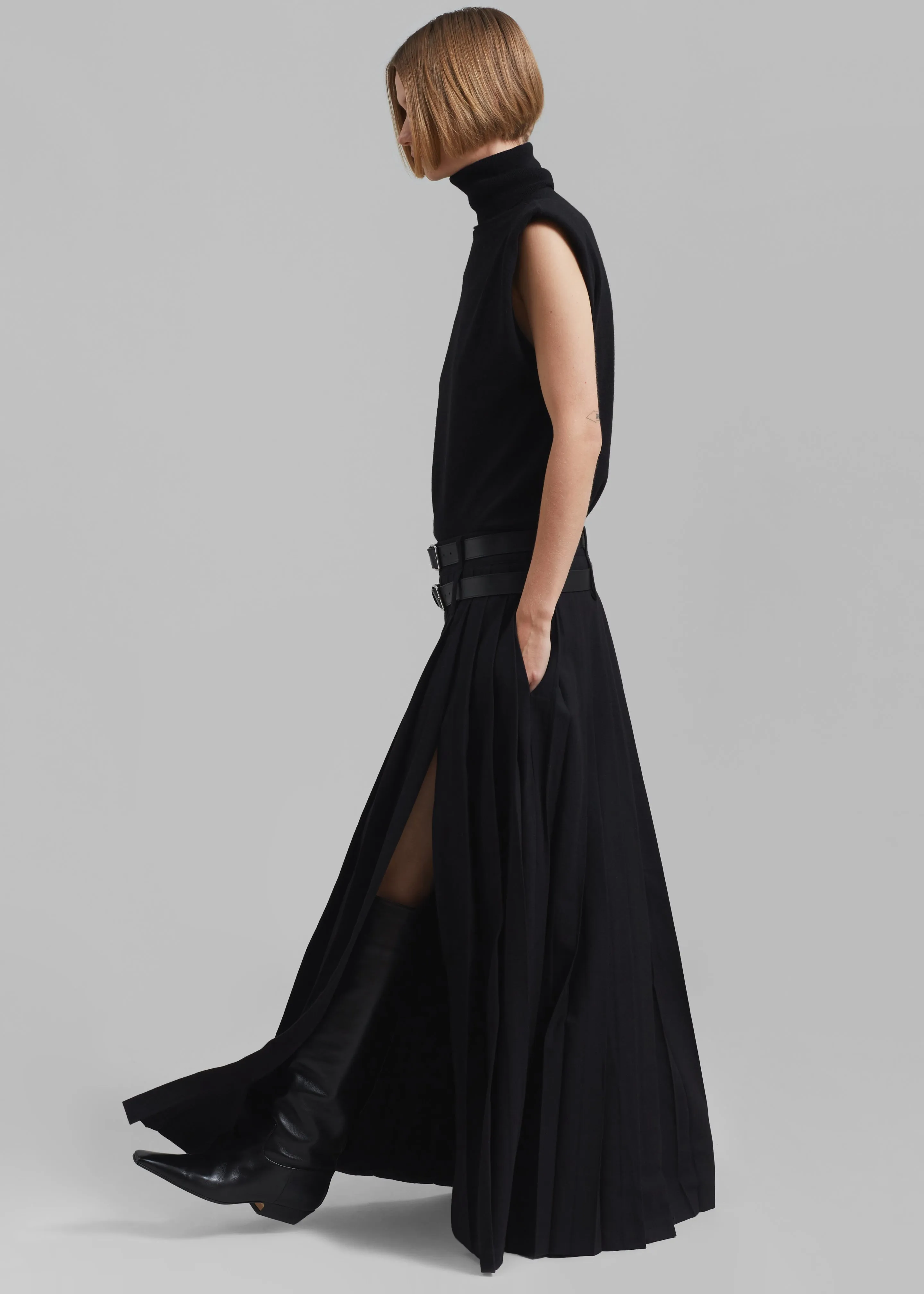 Bailey Long Pleated Skirt - Black sold by Frankie Shop product image thumbnail 5