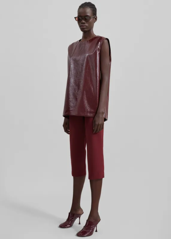 Valentina Capri Pants - Burgundy made by Frankie Shop