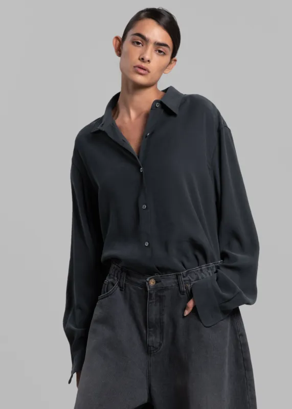 Lotta Fluid Shirt - Charcoal sold by Frankie Shop