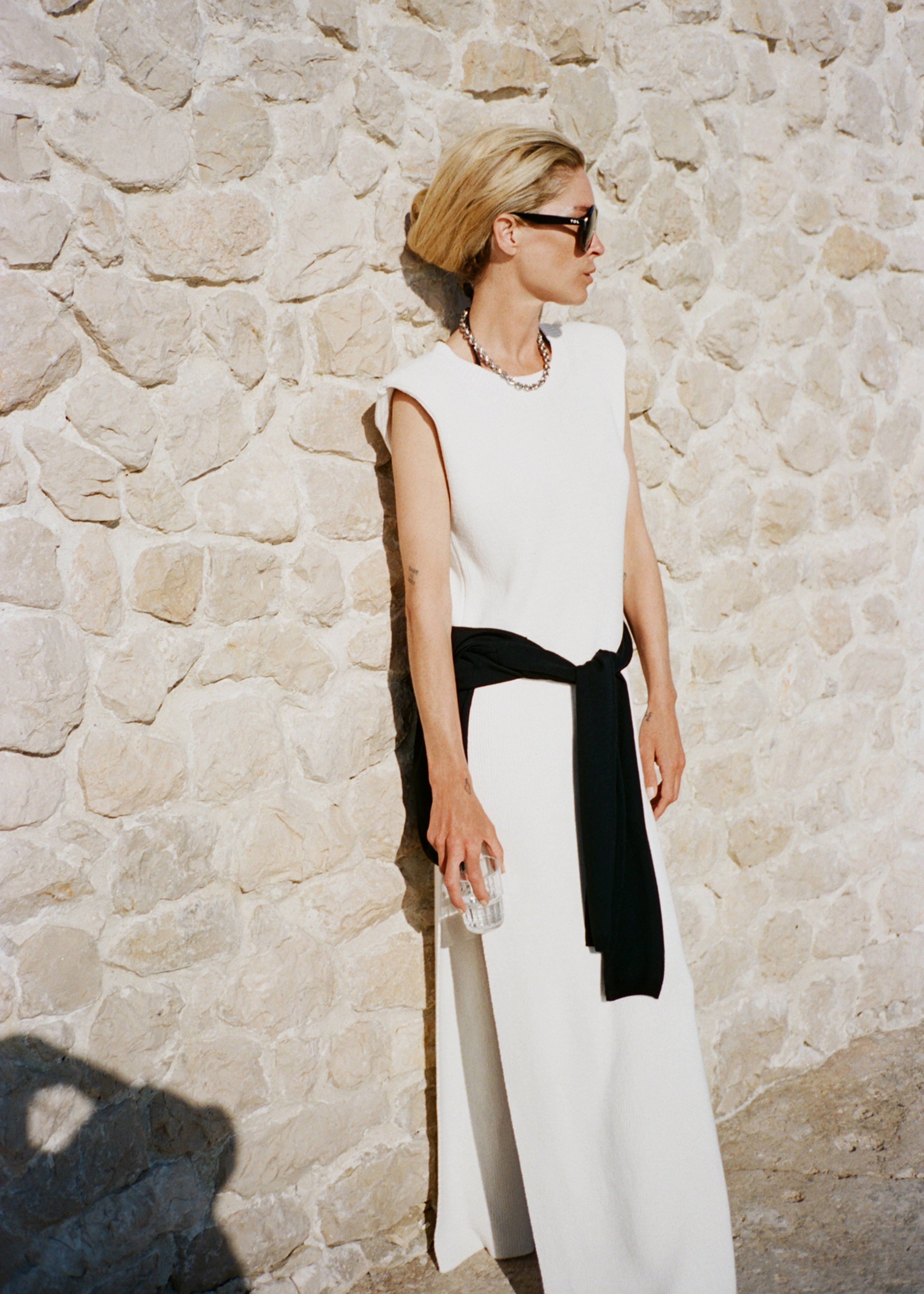 Wren Sleeveless Knit Dress - White sold by Frankie Shop