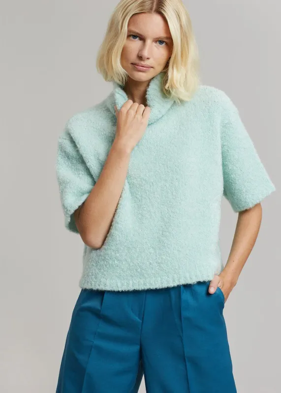 Lucine Short Sleeve Sweater - Menthe made by Frankie Shop