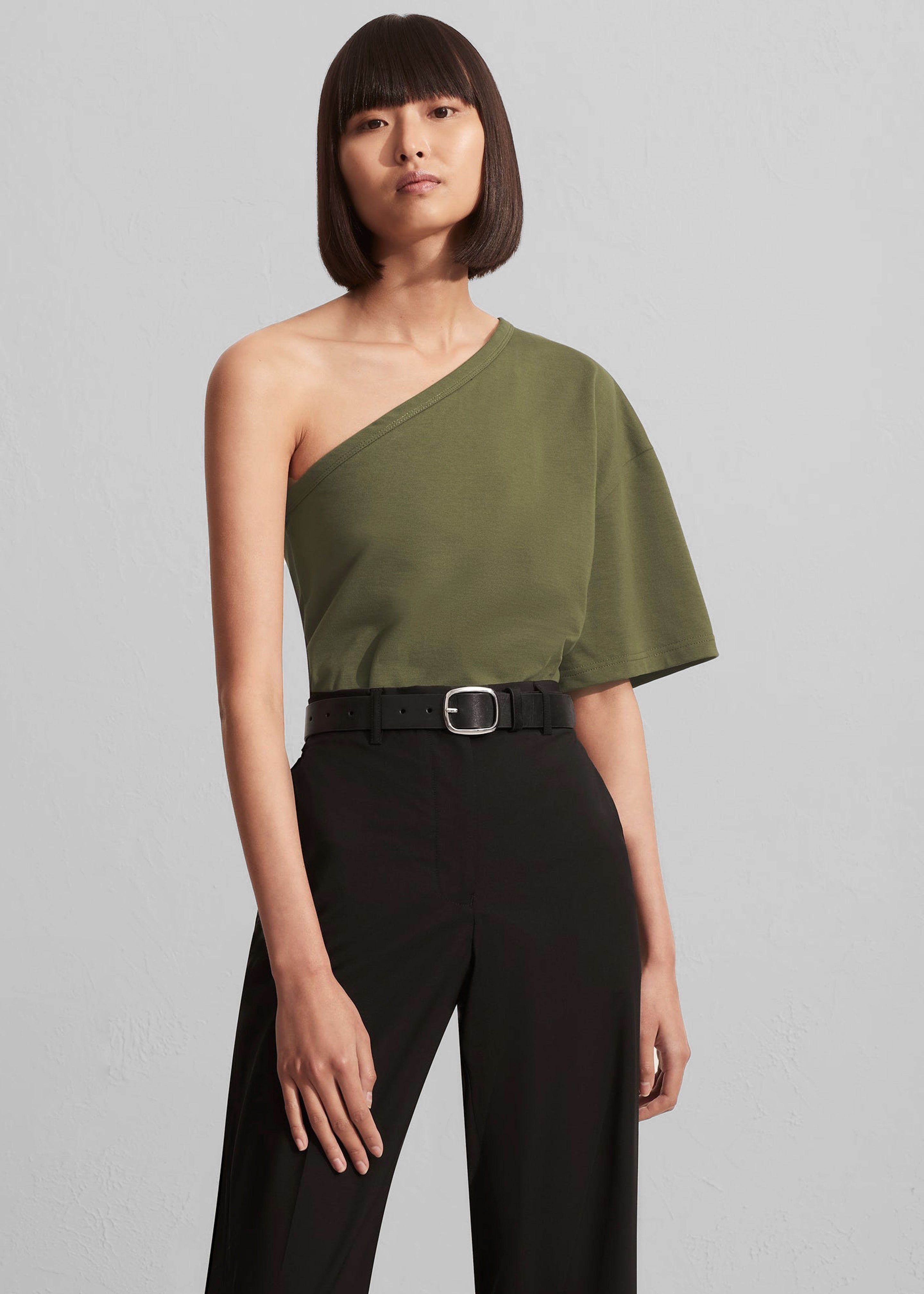 Matteau One Shoulder Tee - Khaki sold by Frankie Shop product image thumbnail 2