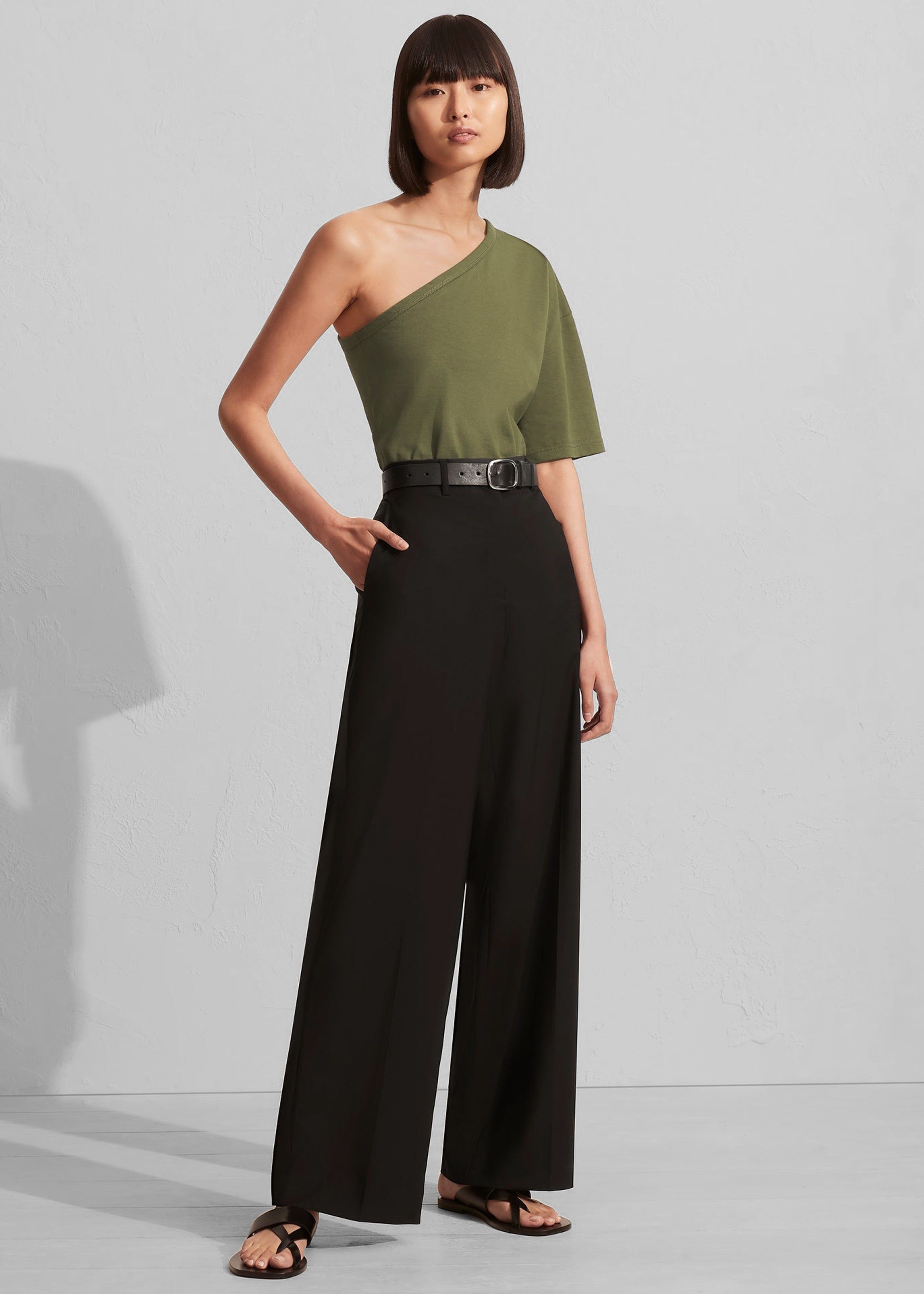 Matteau One Shoulder Tee - Khaki sold by Frankie Shop product image thumbnail 3