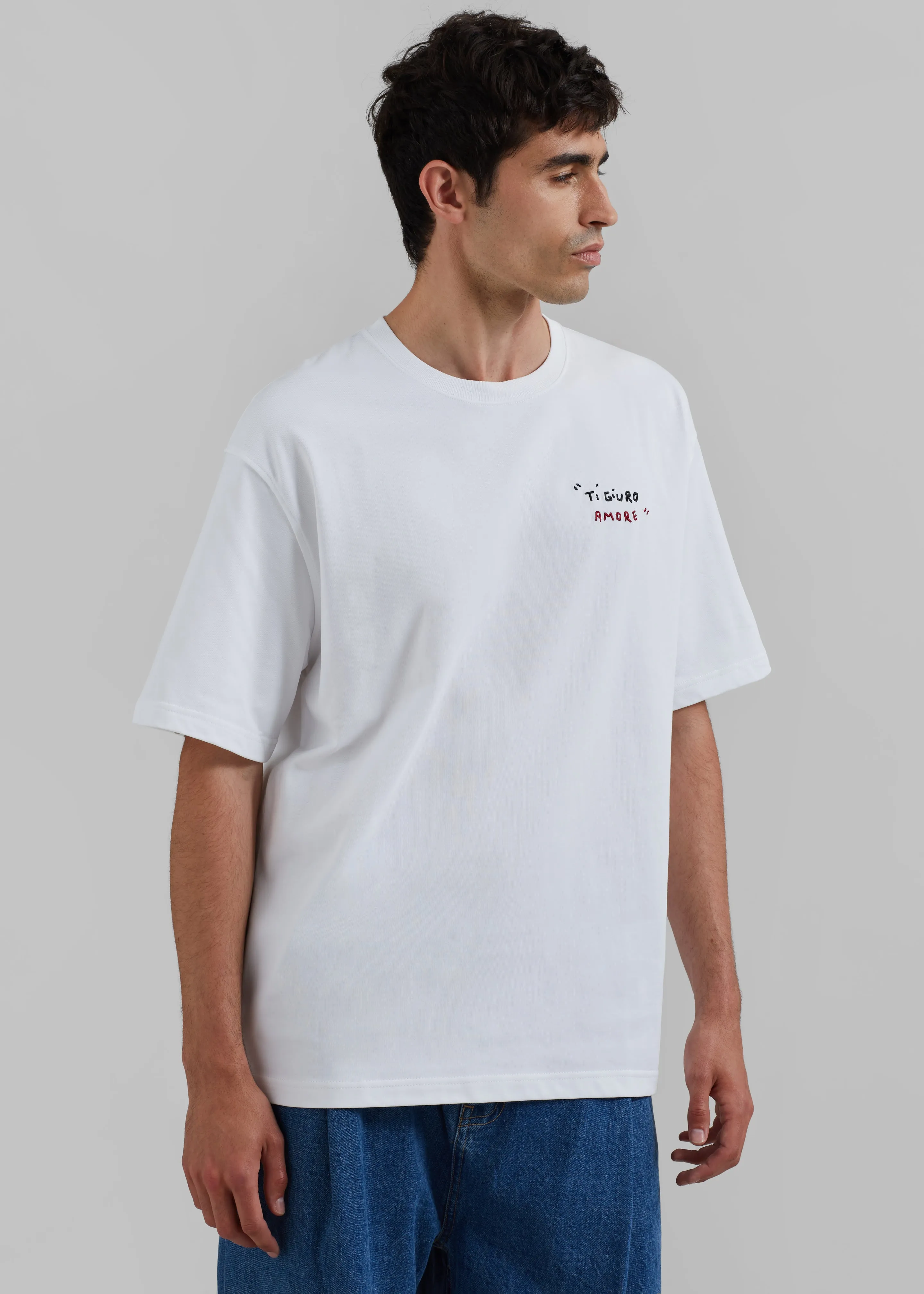 Samsøe Samsøe Sagiotto T-Shirt - White Ti Giuro sold by Frankie Shop product image thumbnail 4
