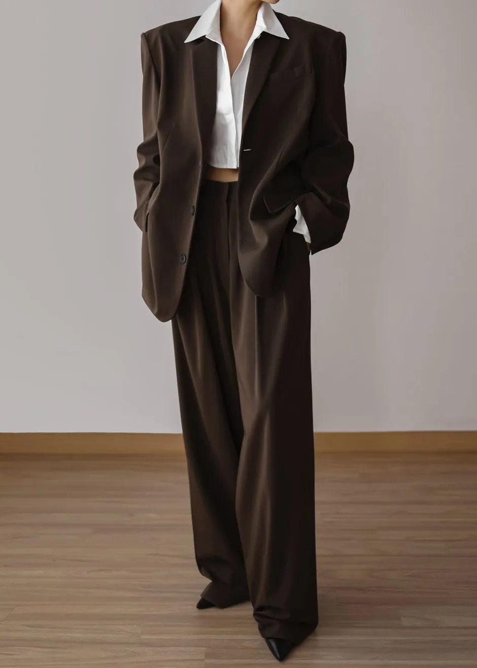 Tansy Oversized Blazer - Chocolate sold by Frankie Shop product image thumbnail 2