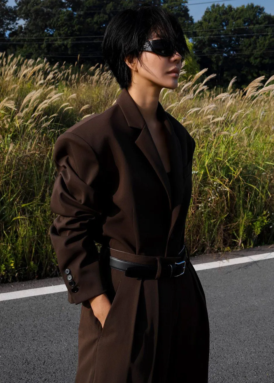 Tansy Oversized Blazer - Chocolate sold by Frankie Shop product image thumbnail 5