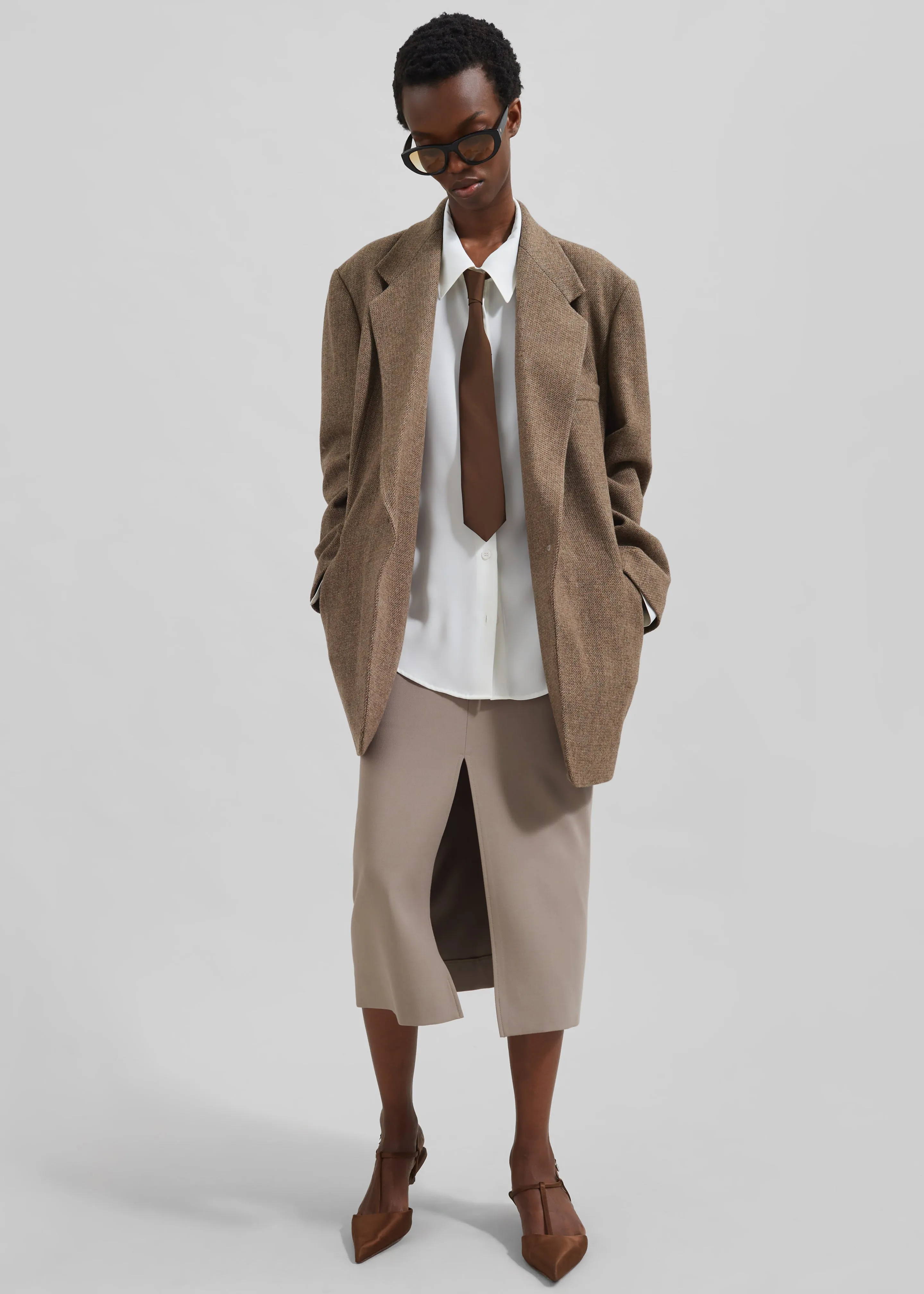 Low Classic Over Fit Wool Blazer - Brown sold by Frankie Shop product image thumbnail 2