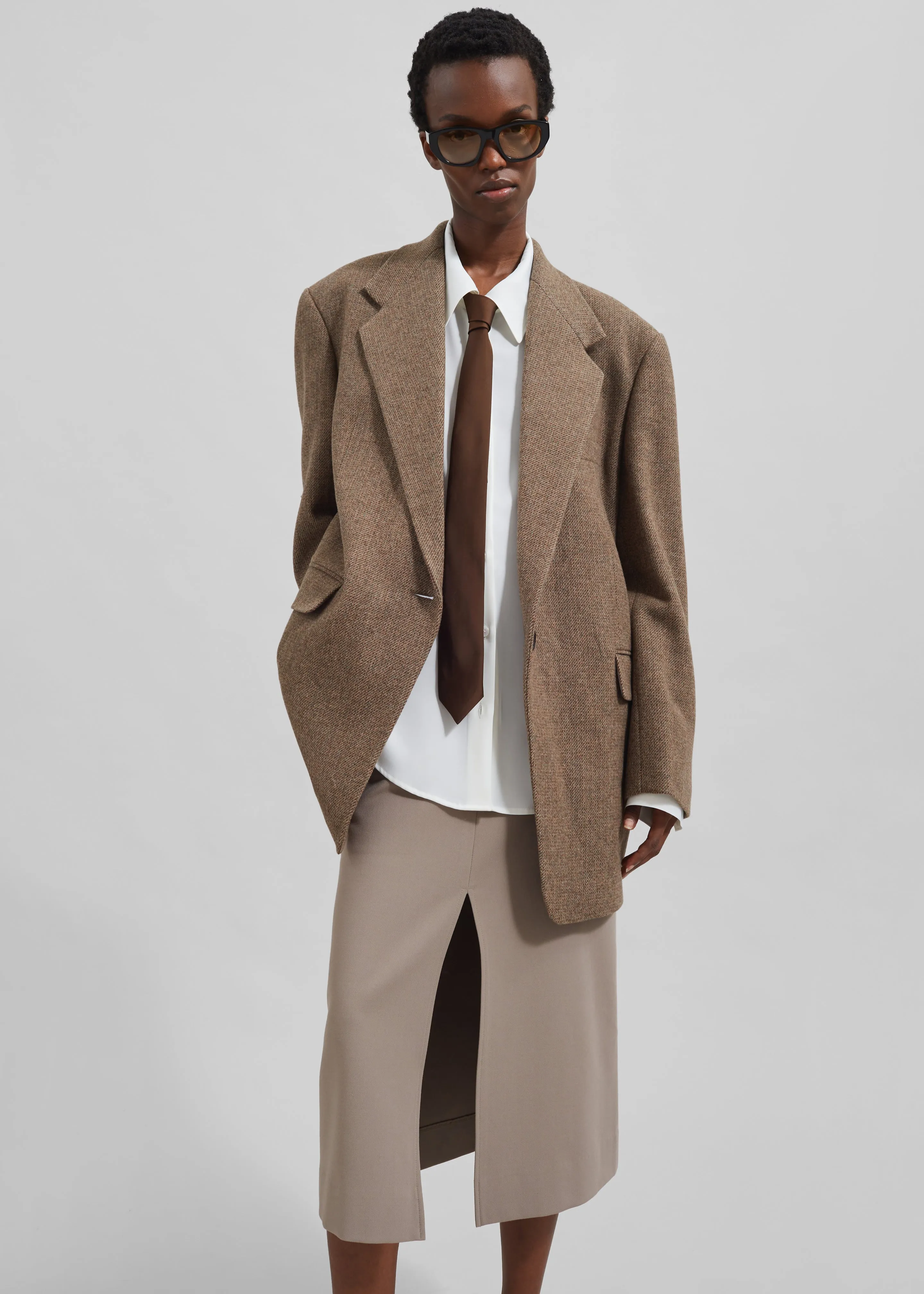Low Classic Over Fit Wool Blazer - Brown sold by Frankie Shop product image thumbnail 5
