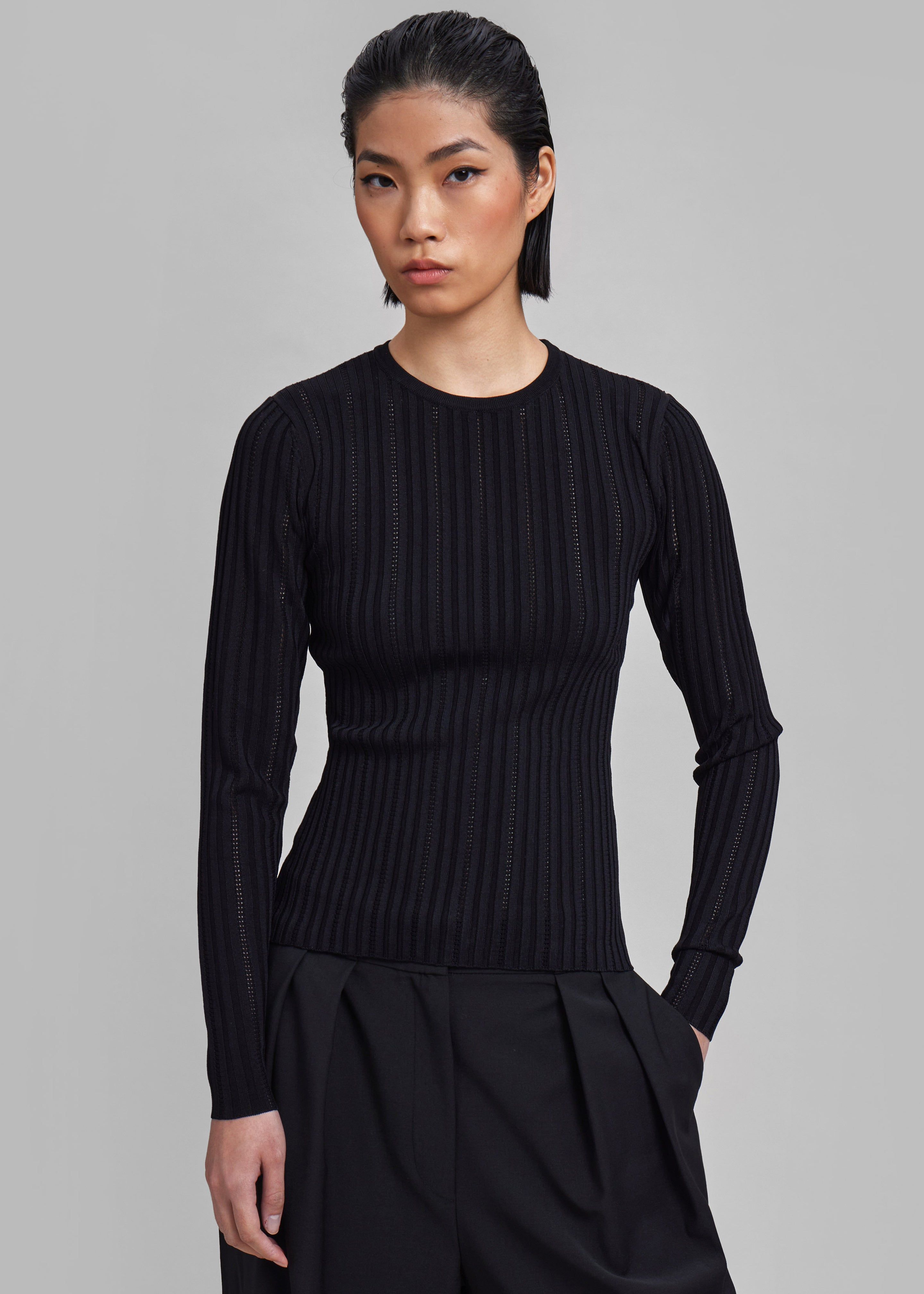 Samsøe Samsøe Lea Crew Neck - Black sold by Frankie Shop product image thumbnail 4