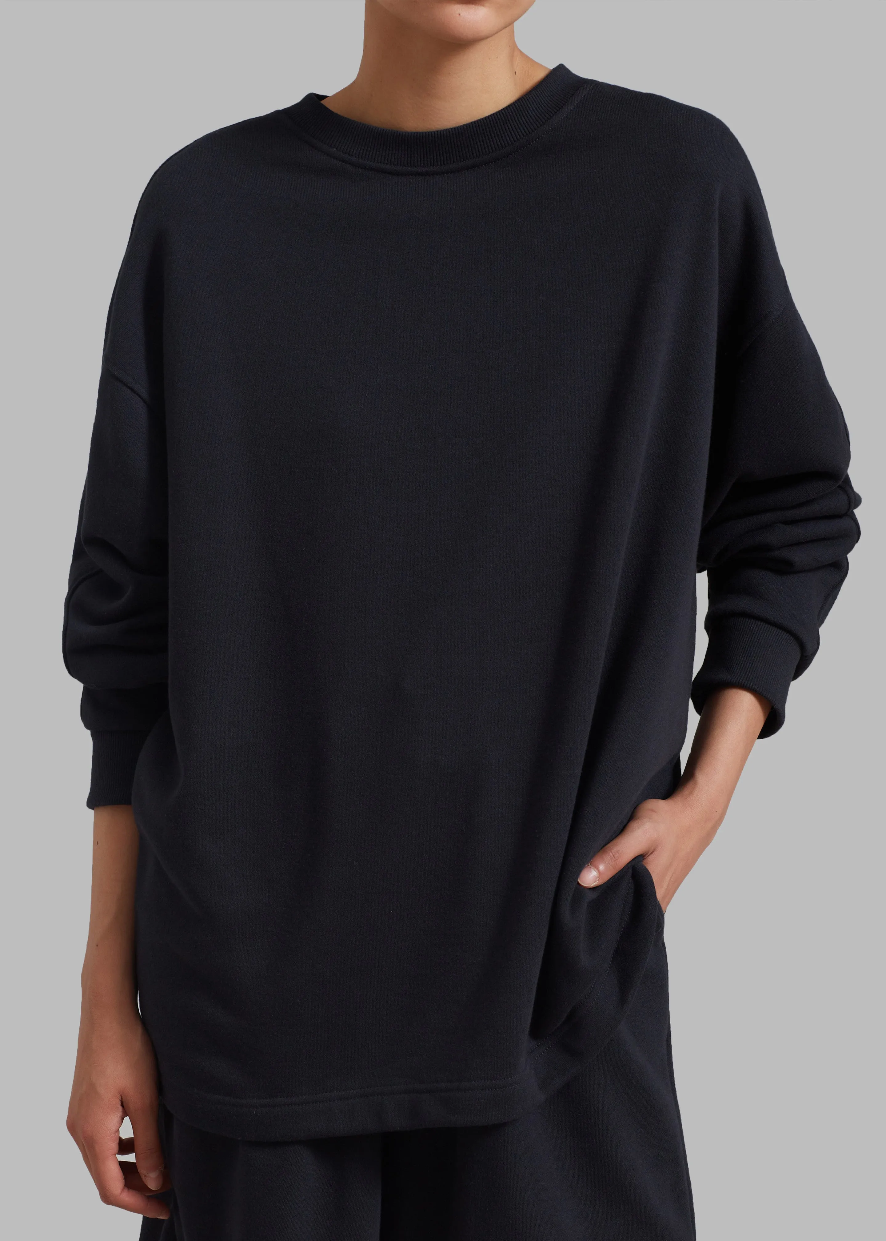Newton Long Sleeves Sweat Tee - Black sold by Frankie Shop product image thumbnail 4