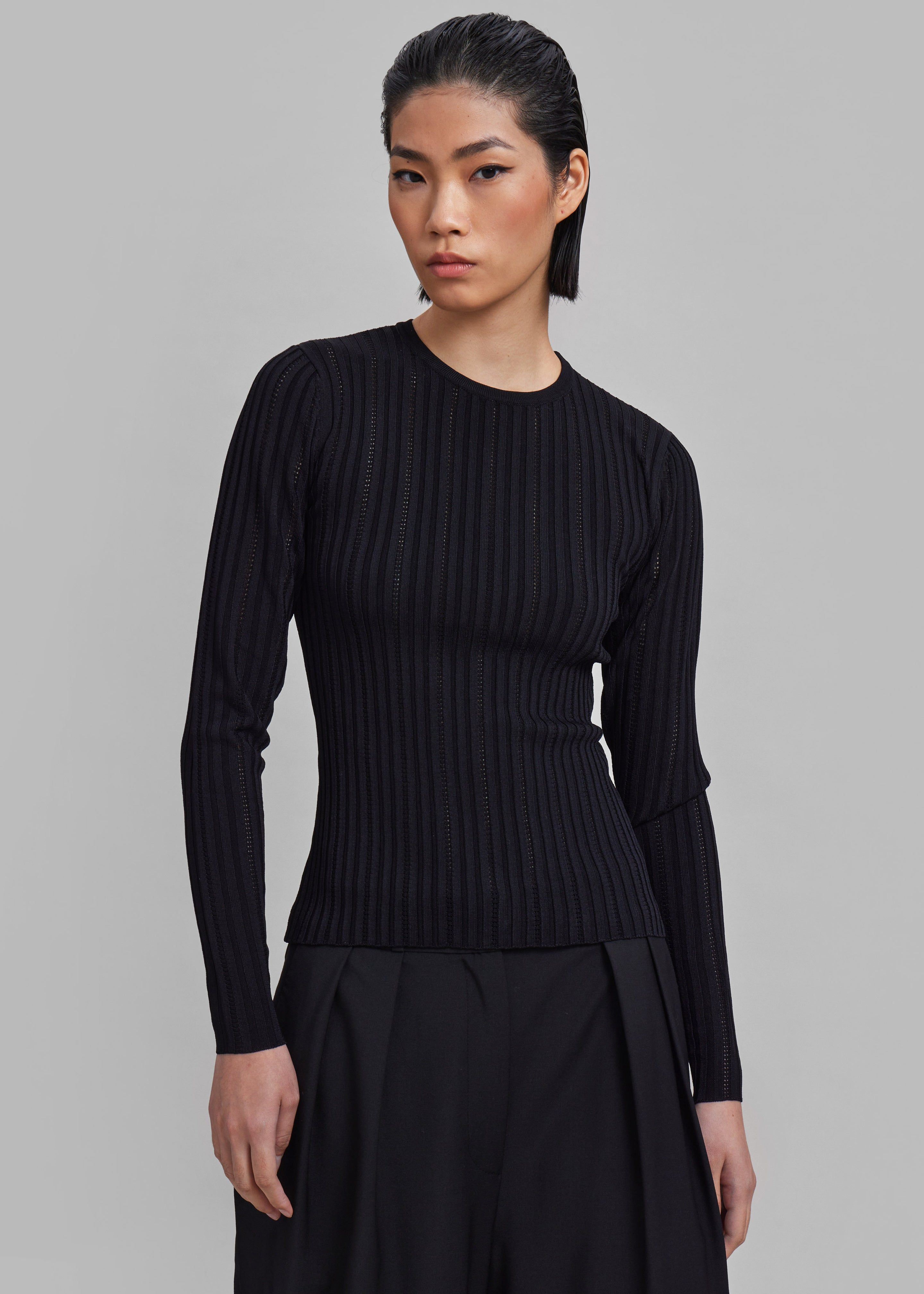 Samsøe Samsøe Lea Crew Neck - Black sold by Frankie Shop product image thumbnail 5