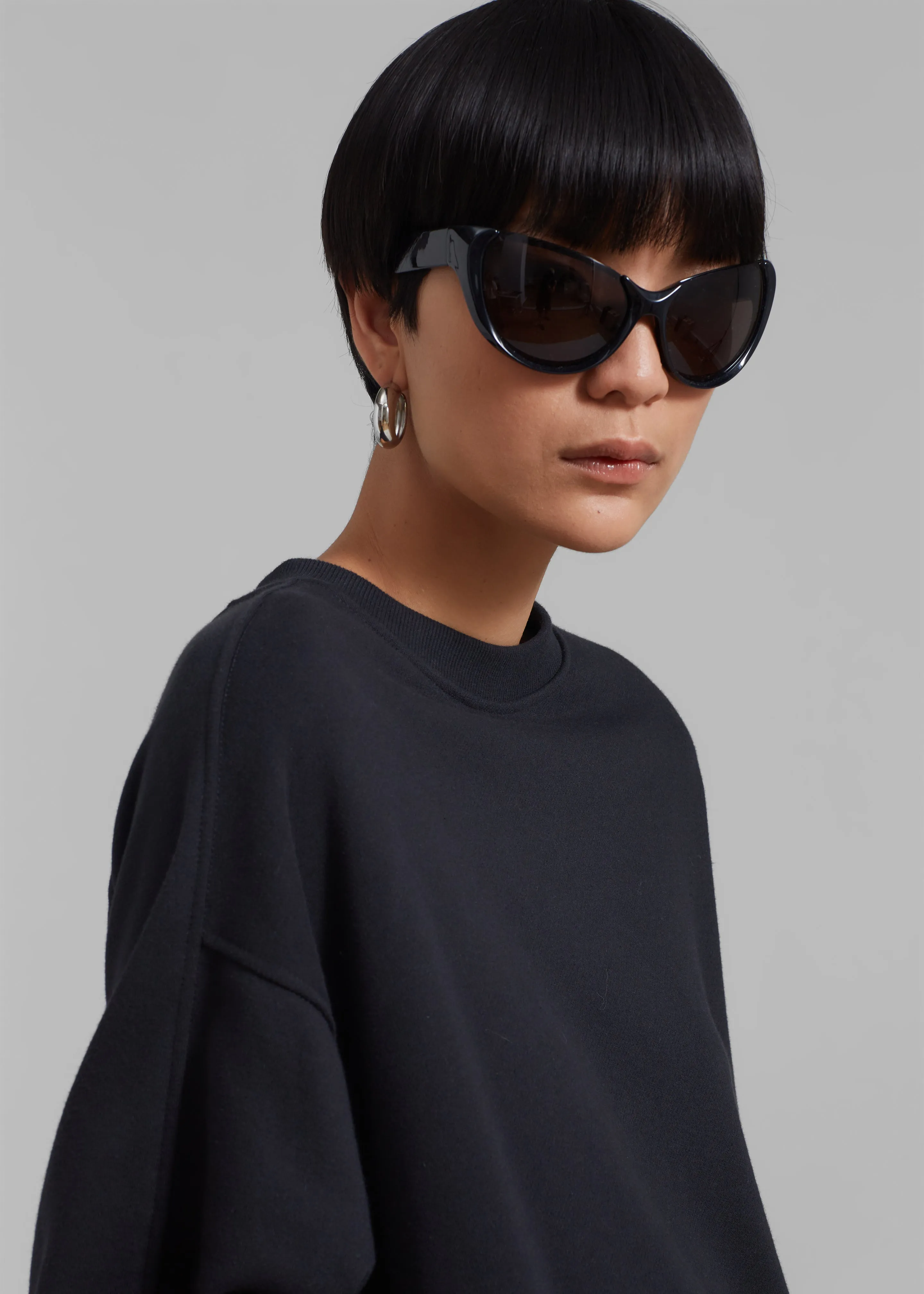 Newton Long Sleeves Sweat Tee - Black sold by Frankie Shop product image thumbnail 3