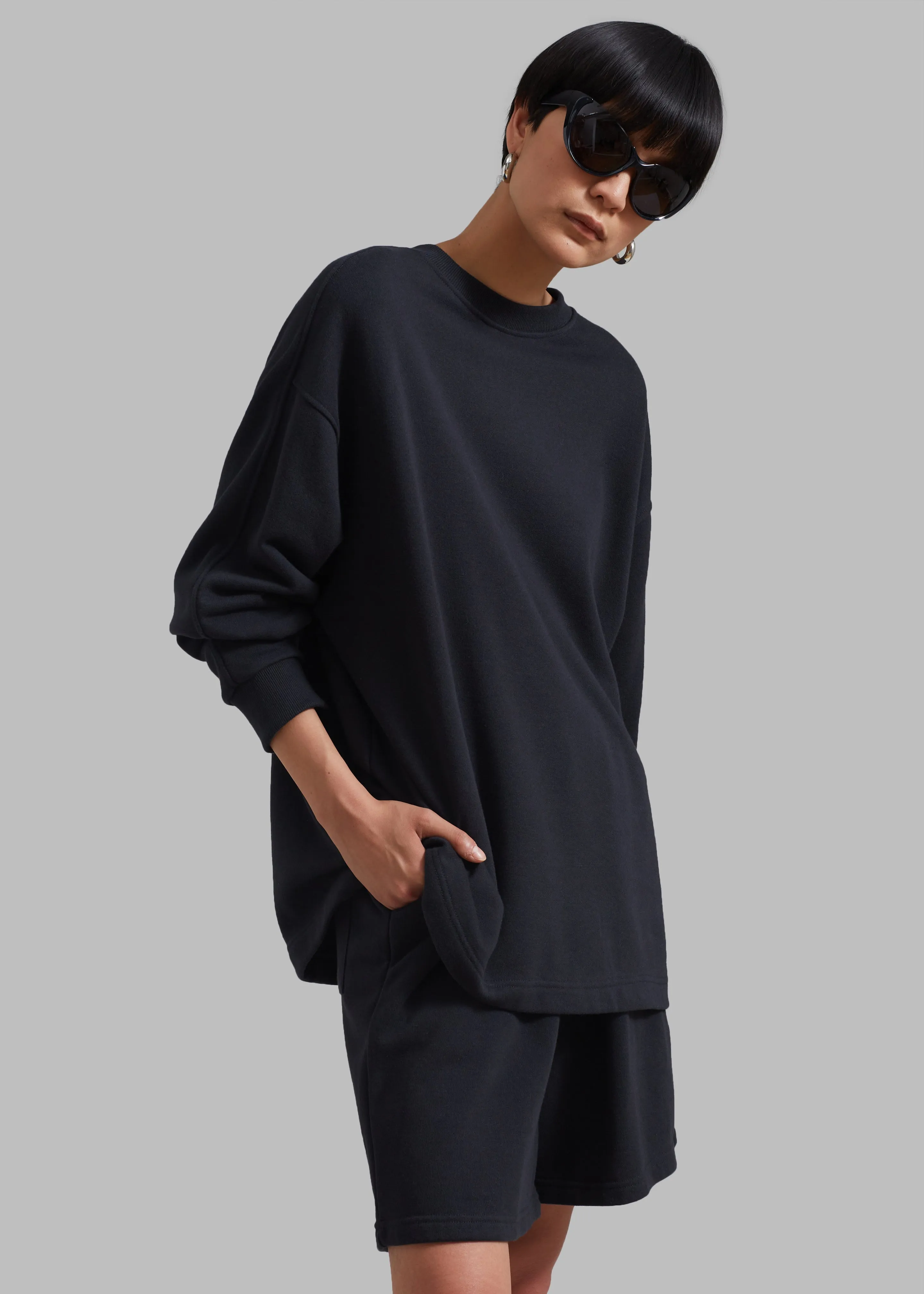 Newton Long Sleeves Sweat Tee - Black sold by Frankie Shop product image thumbnail 2