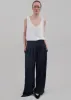 Caden Boxer Trousers - Navy/White Pinstripe sold by Frankie Shop