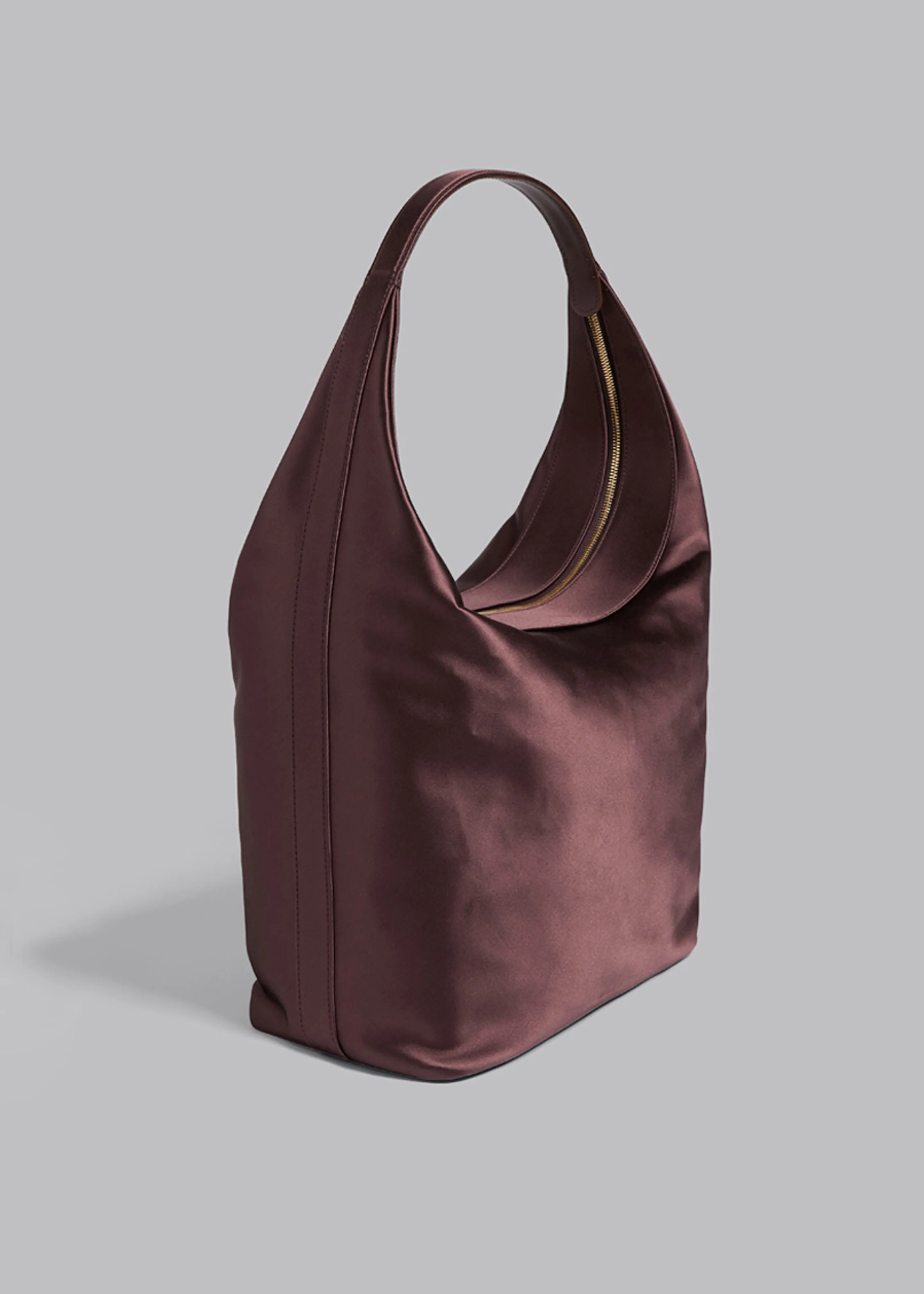 Loulou Studio Alegrina Satin Hobo Bag - Midnight Bordeaux sold by Frankie Shop product image thumbnail 3