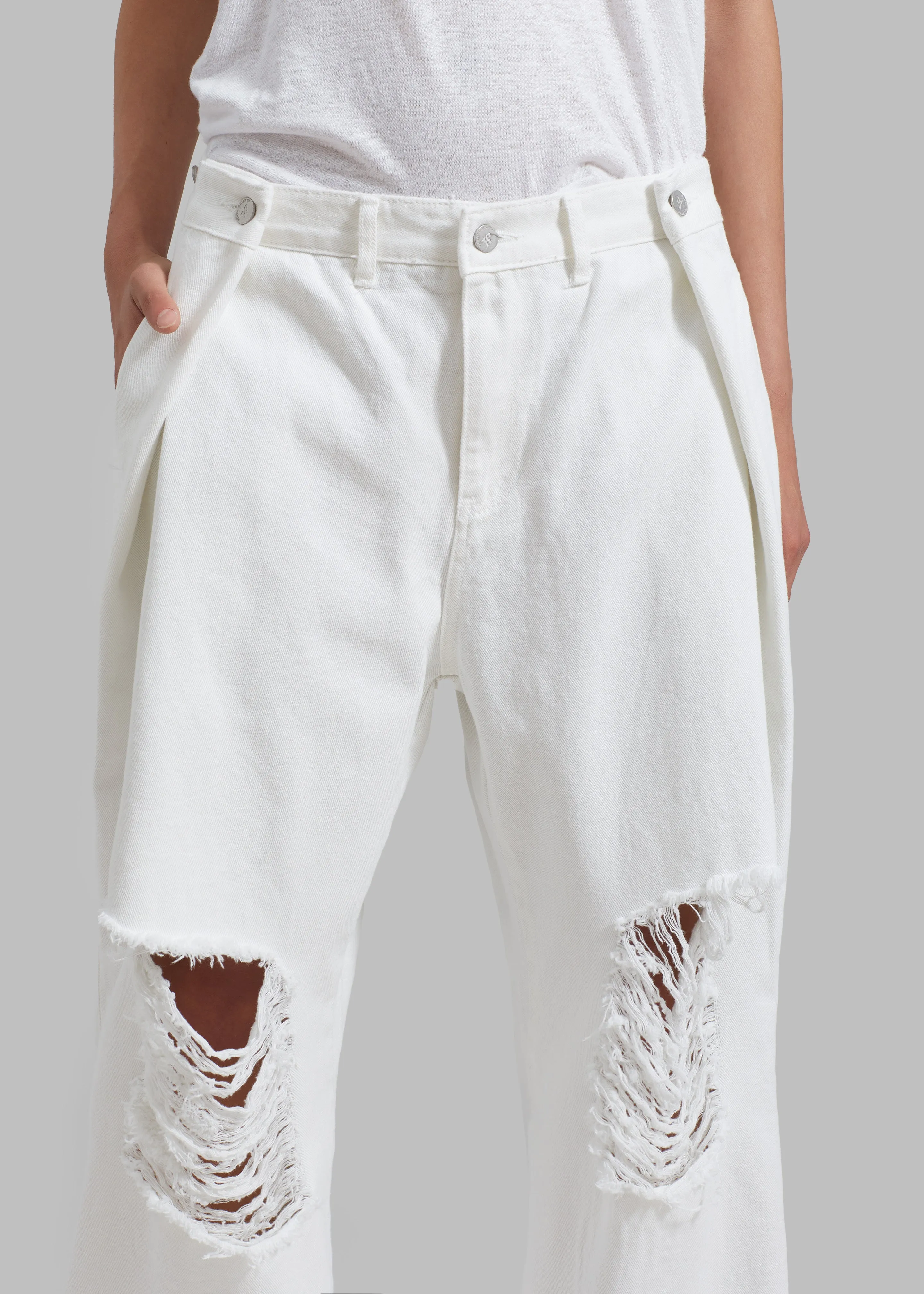 Mercer Ripped Jeans - White sold by Frankie Shop product image thumbnail 4