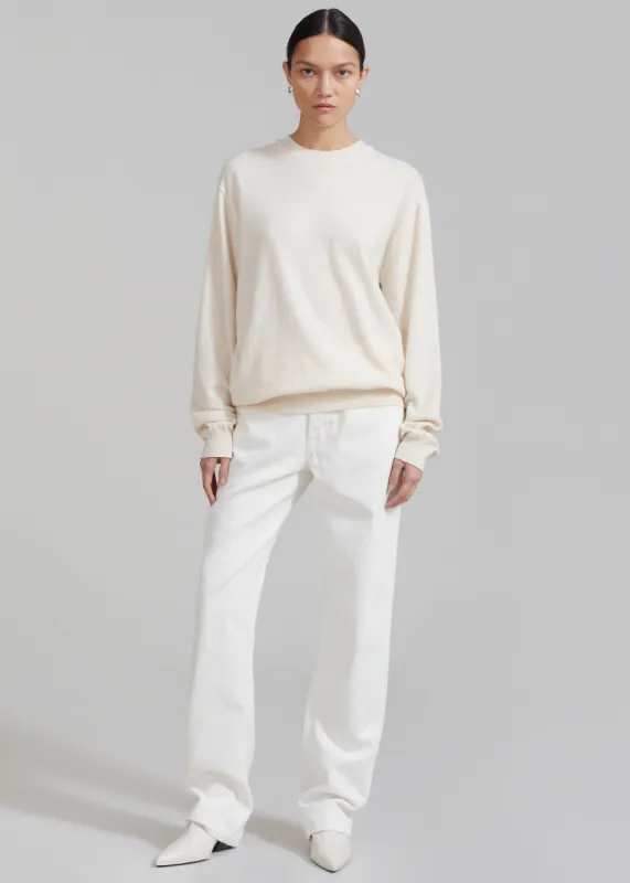 Aurora Wool Blend Knit Sweater - Cream sold by Frankie Shop