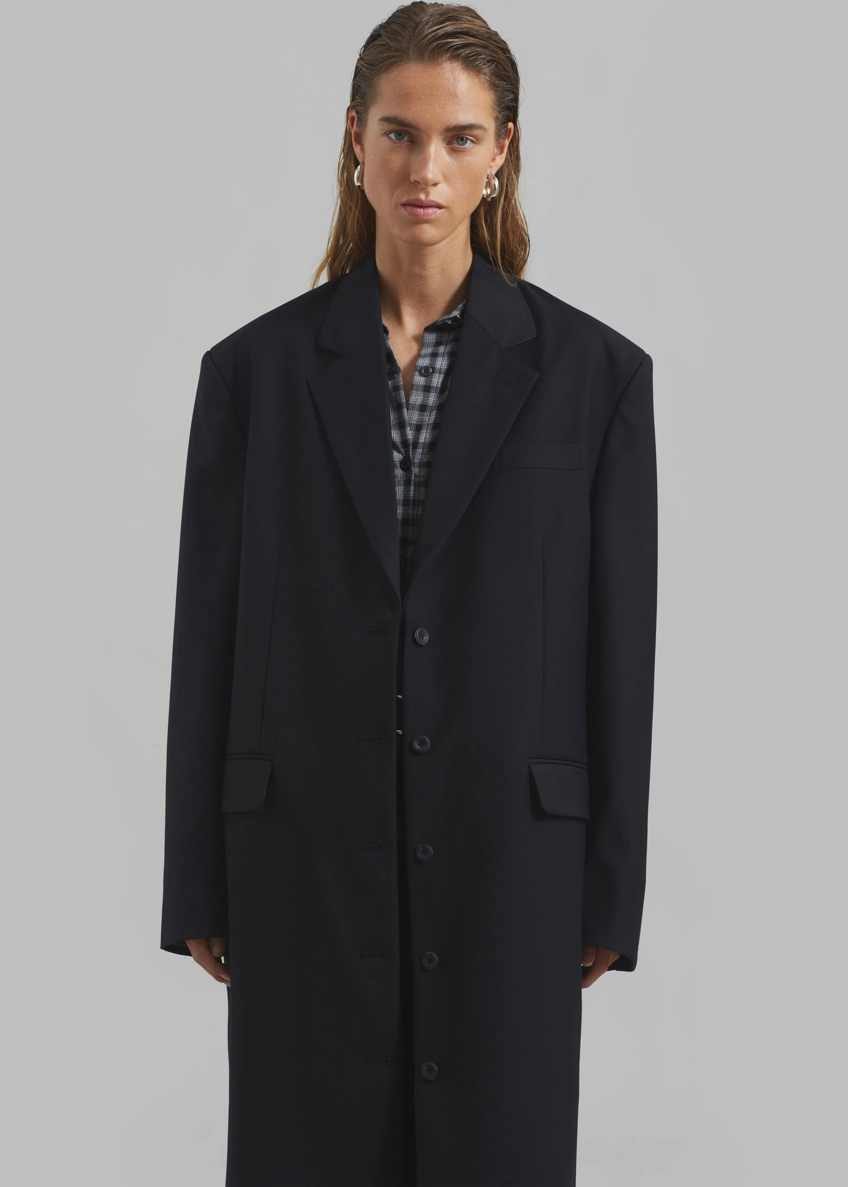 Robinson Long Coat - Black sold by Frankie Shop product image thumbnail 2