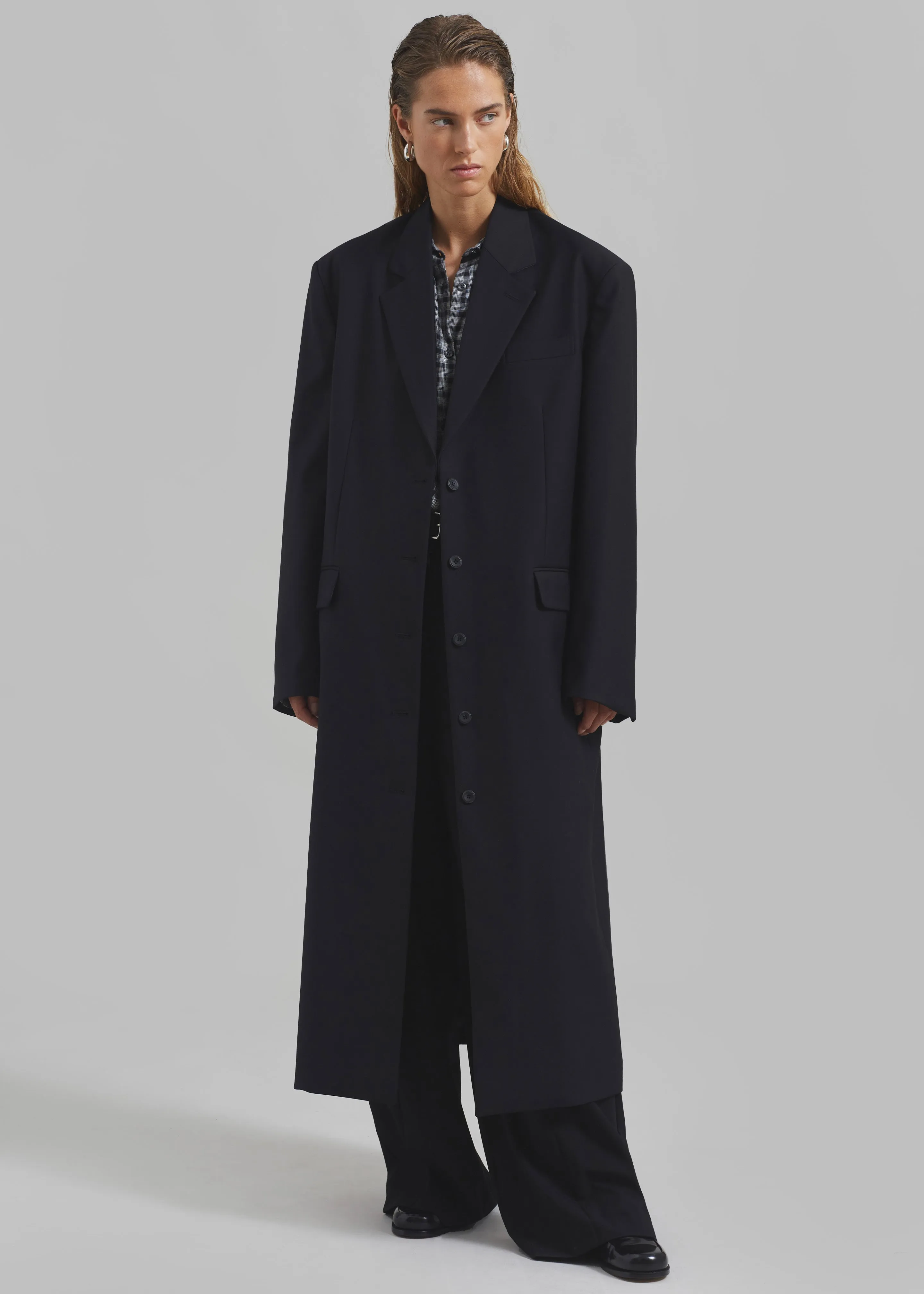 Robinson Long Coat - Black sold by Frankie Shop product image thumbnail 3