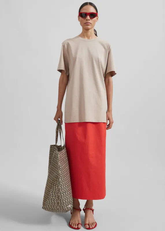 Alva Midi Skirt - Red sold by Frankie Shop