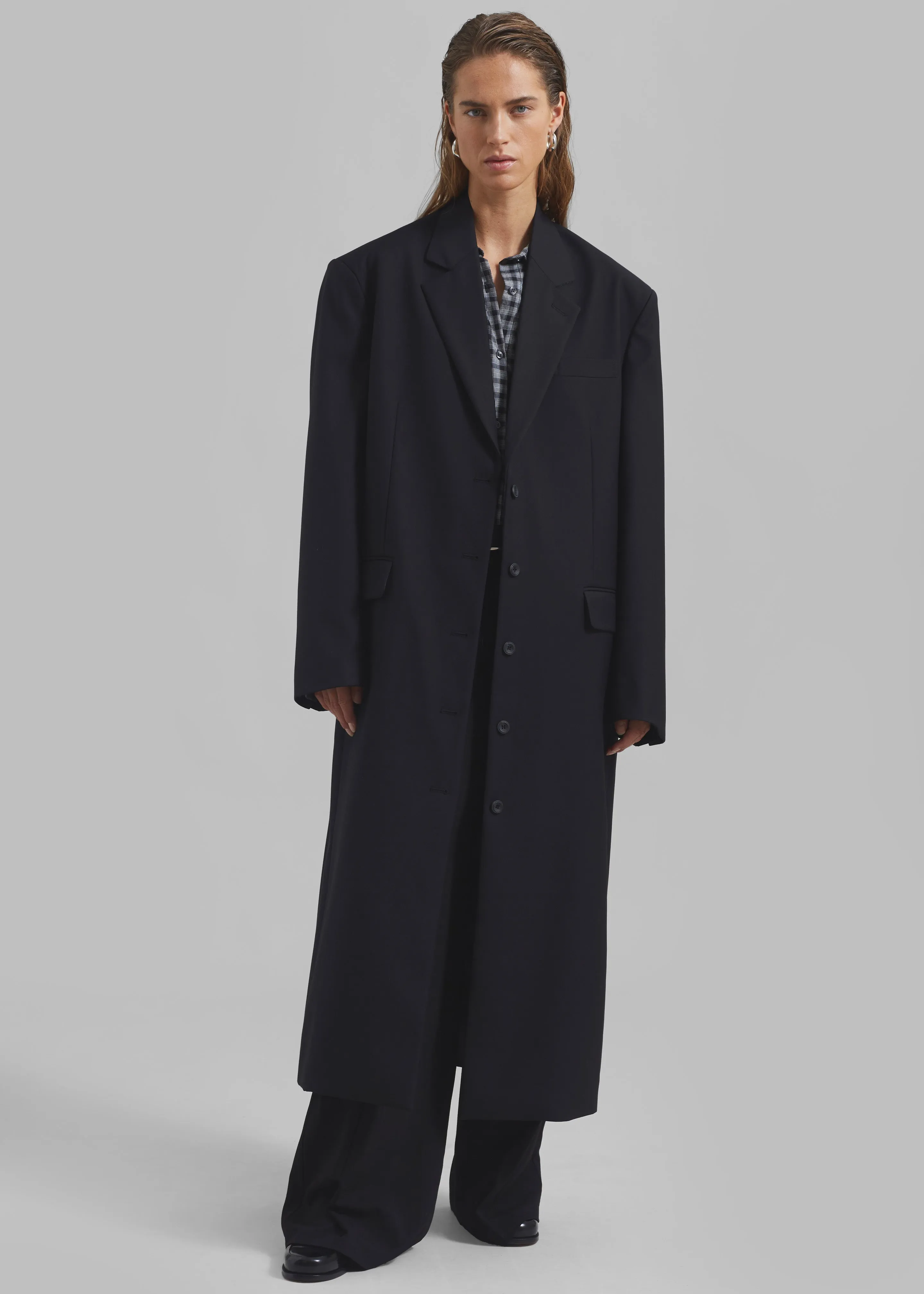 Robinson Long Coat - Black sold by Frankie Shop product image thumbnail 4