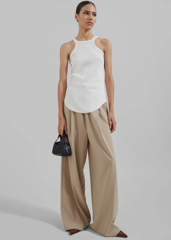Omi Halter Tank Top - Cream sold by Frankie Shop
