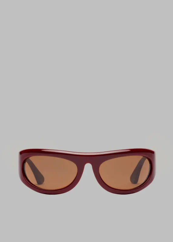 Port Tanger Safaa Sunglasses - Burgundy Acetate/Tobacco Lens sold by Frankie Shop