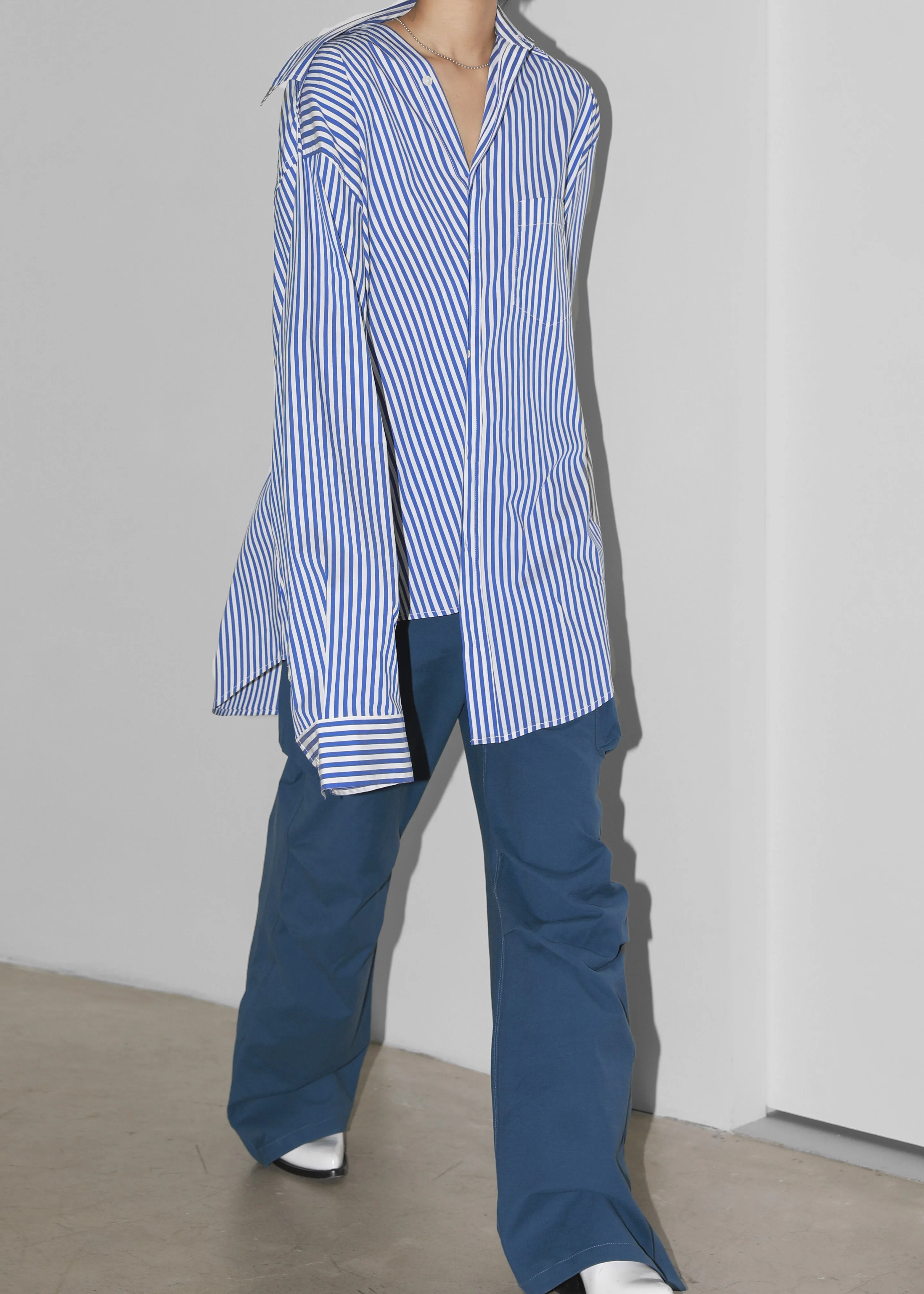 Ida Pocket Shirt - Blue Stripe sold by Frankie Shop product image thumbnail 2
