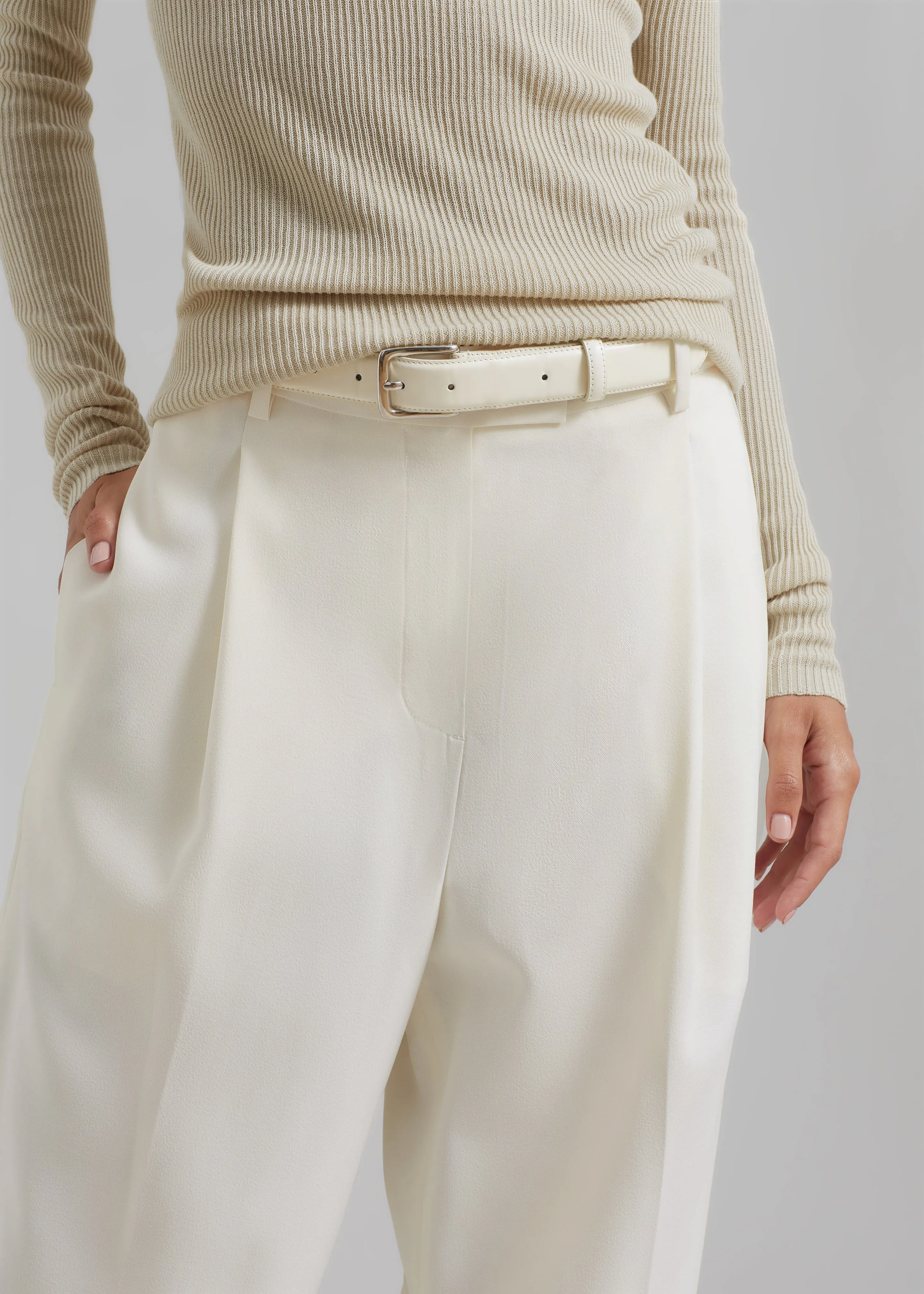 Quinnie Trousers - Cream sold by Frankie Shop product image thumbnail 5