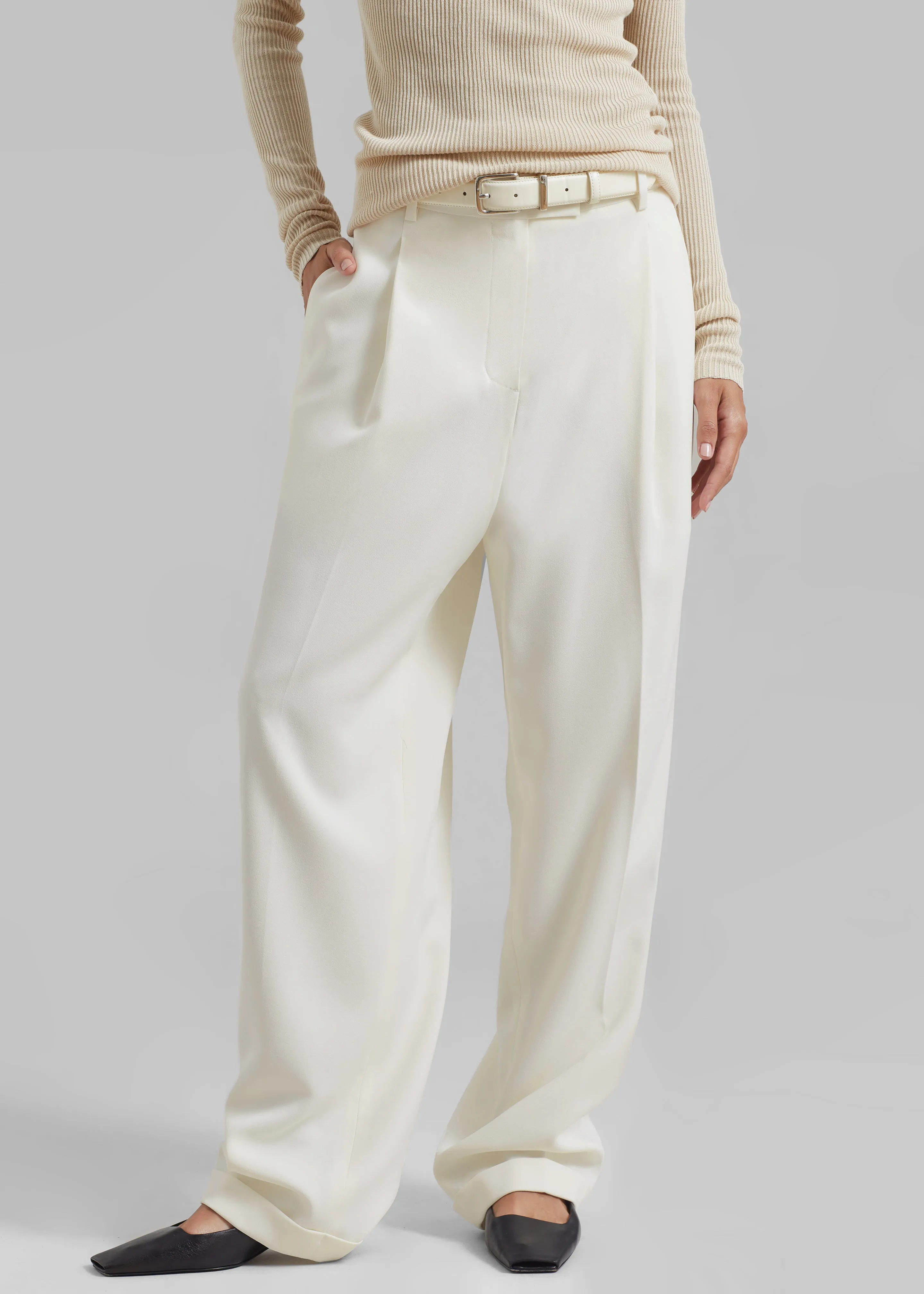Quinnie Trousers - Cream sold by Frankie Shop product image thumbnail 4