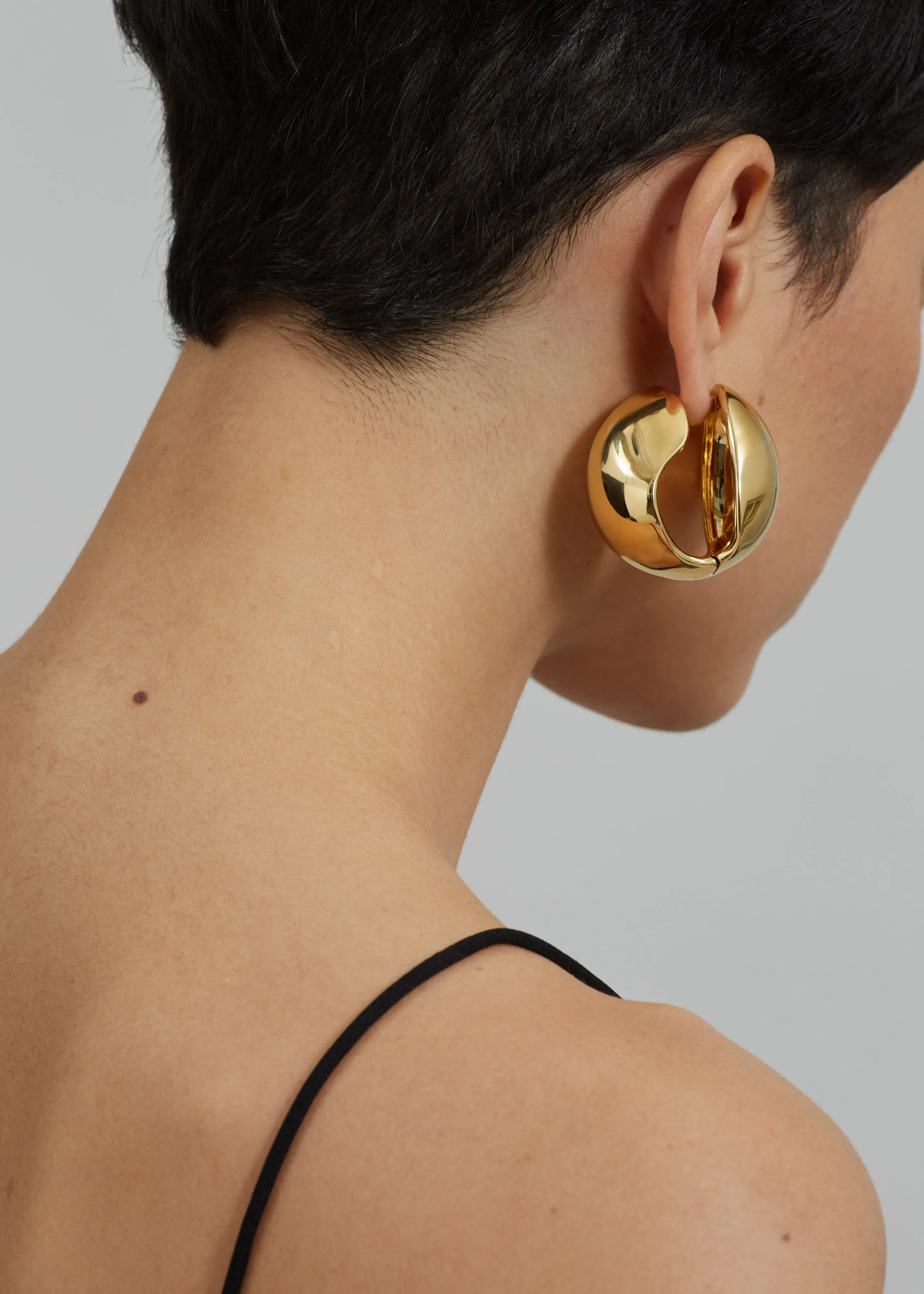 Coperni XL Logo Creole Earrings - Gold | Parallel