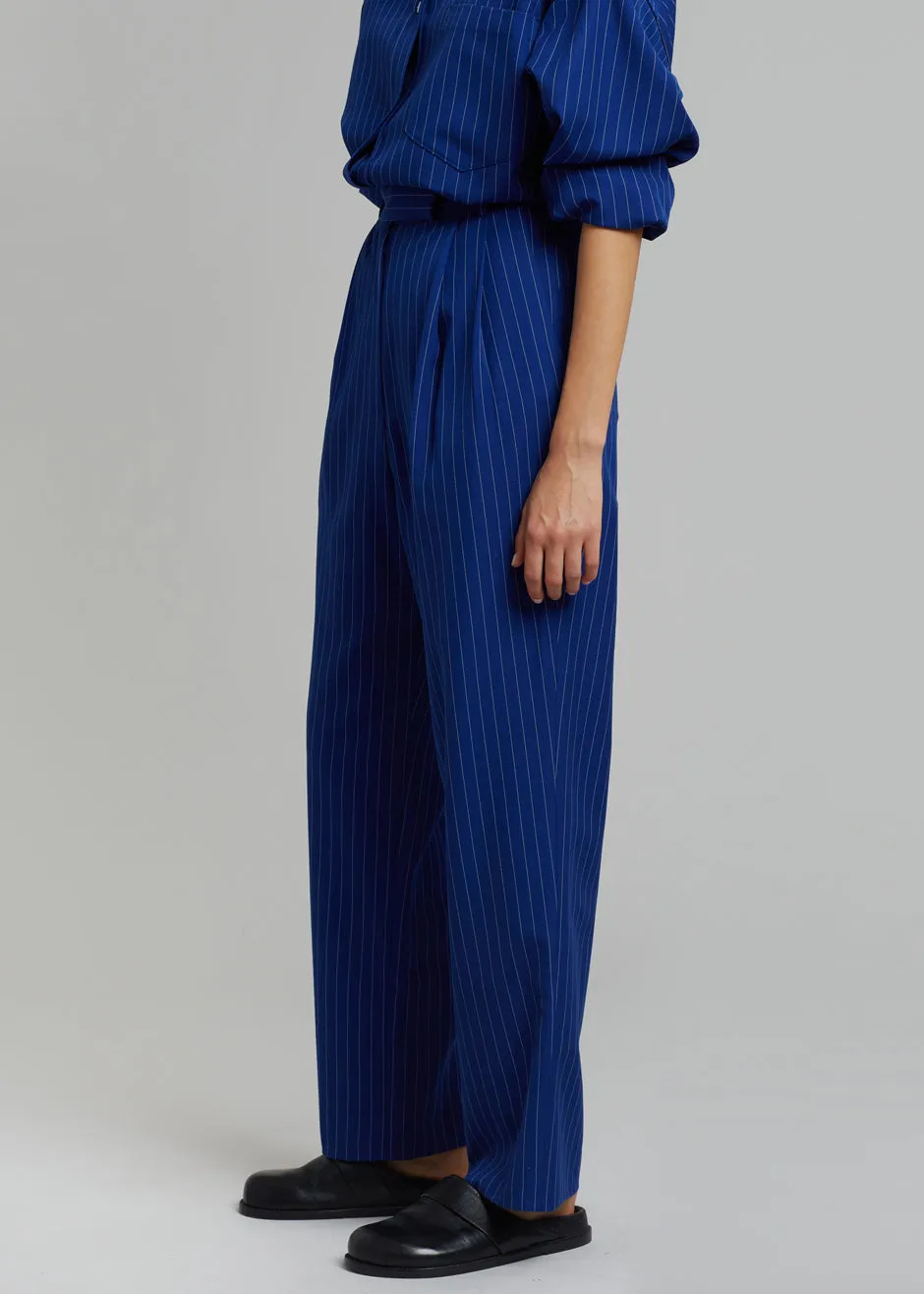 Bea Fluid Stripe Suit Pants - Deep Blue sold by Frankie Shop product image thumbnail 2