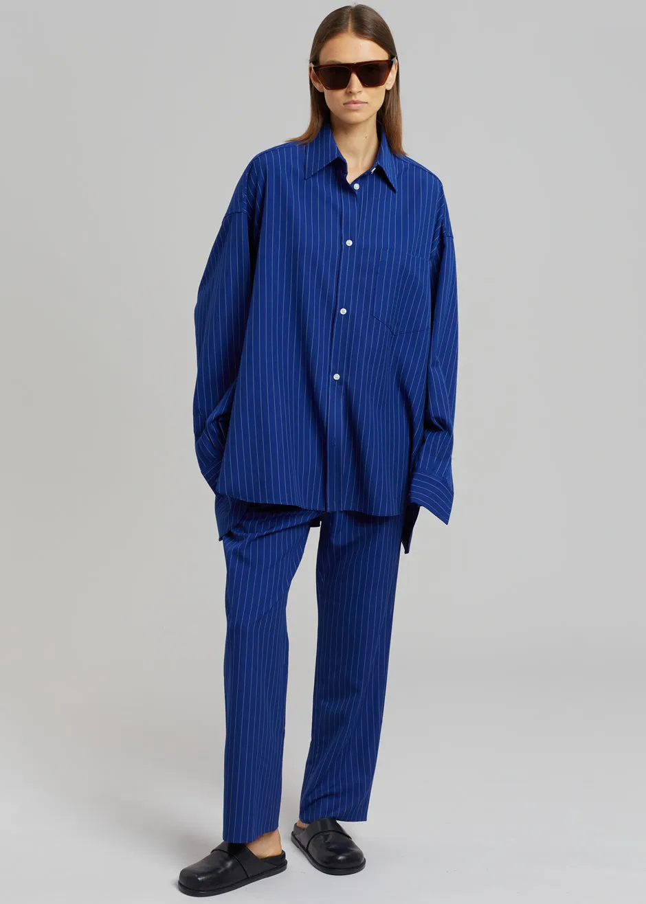 Bea Fluid Stripe Suit Pants - Deep Blue sold by Frankie Shop product image thumbnail 3