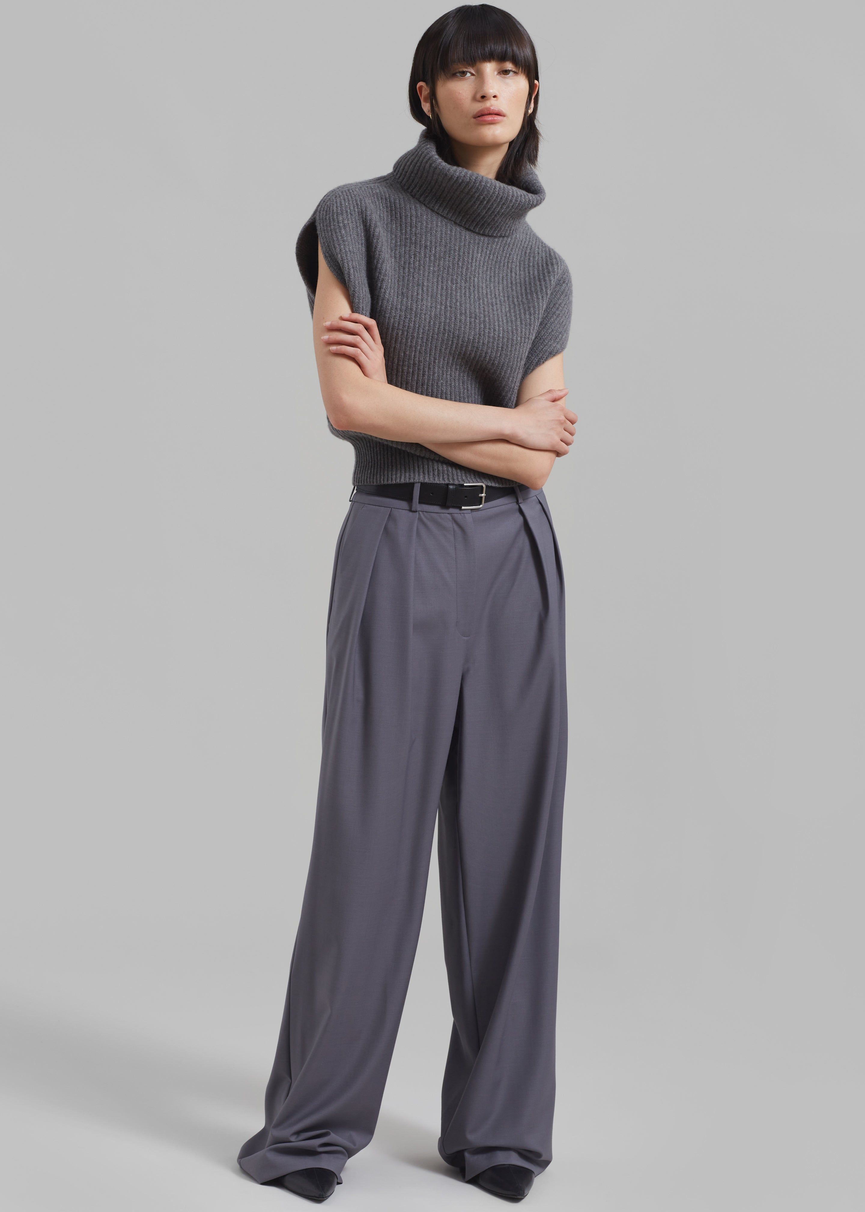 Lana Sleeveless Turtleneck - Grey sold by Frankie Shop product image thumbnail 2