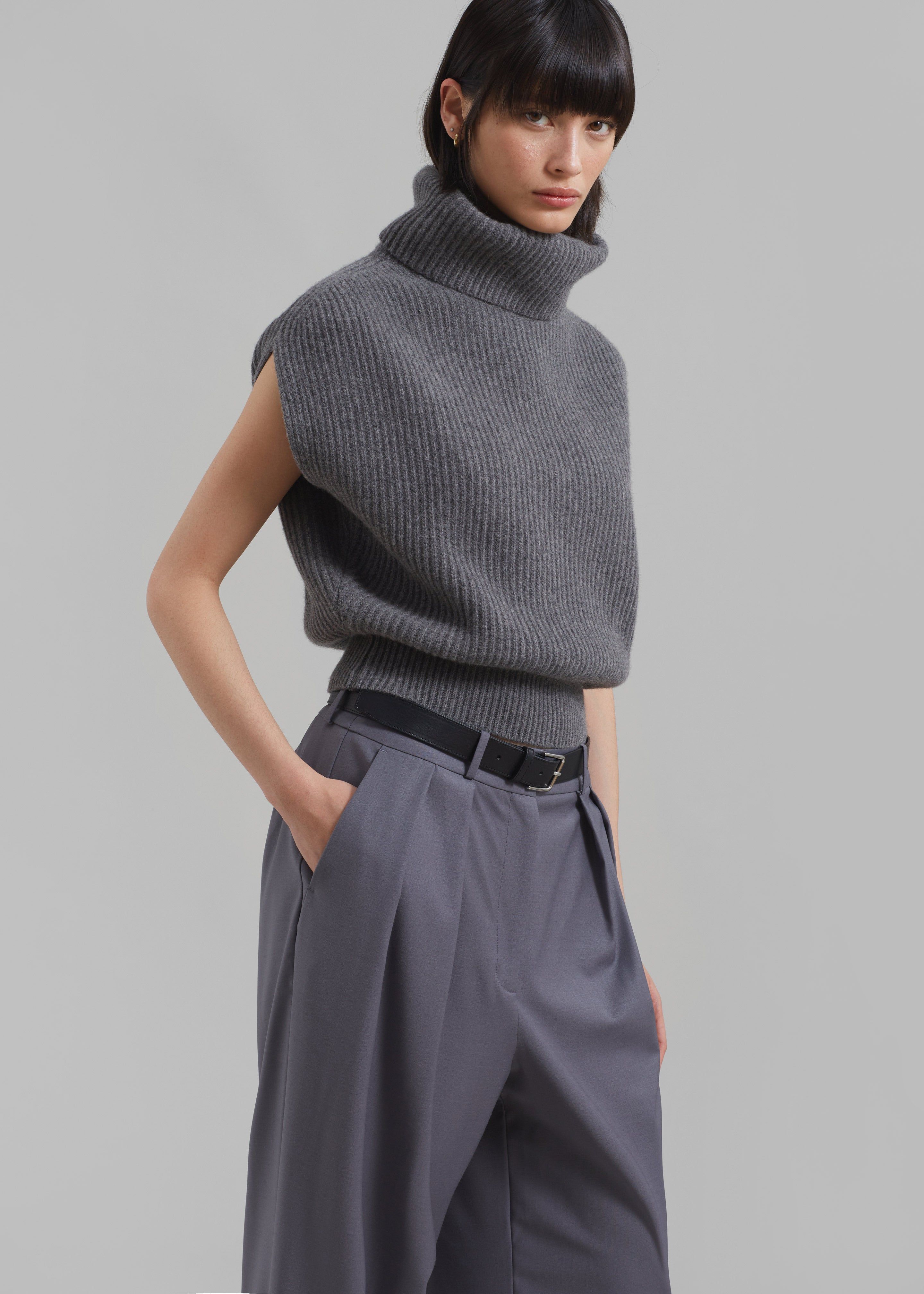 Lana Sleeveless Turtleneck - Grey sold by Frankie Shop product image thumbnail 4