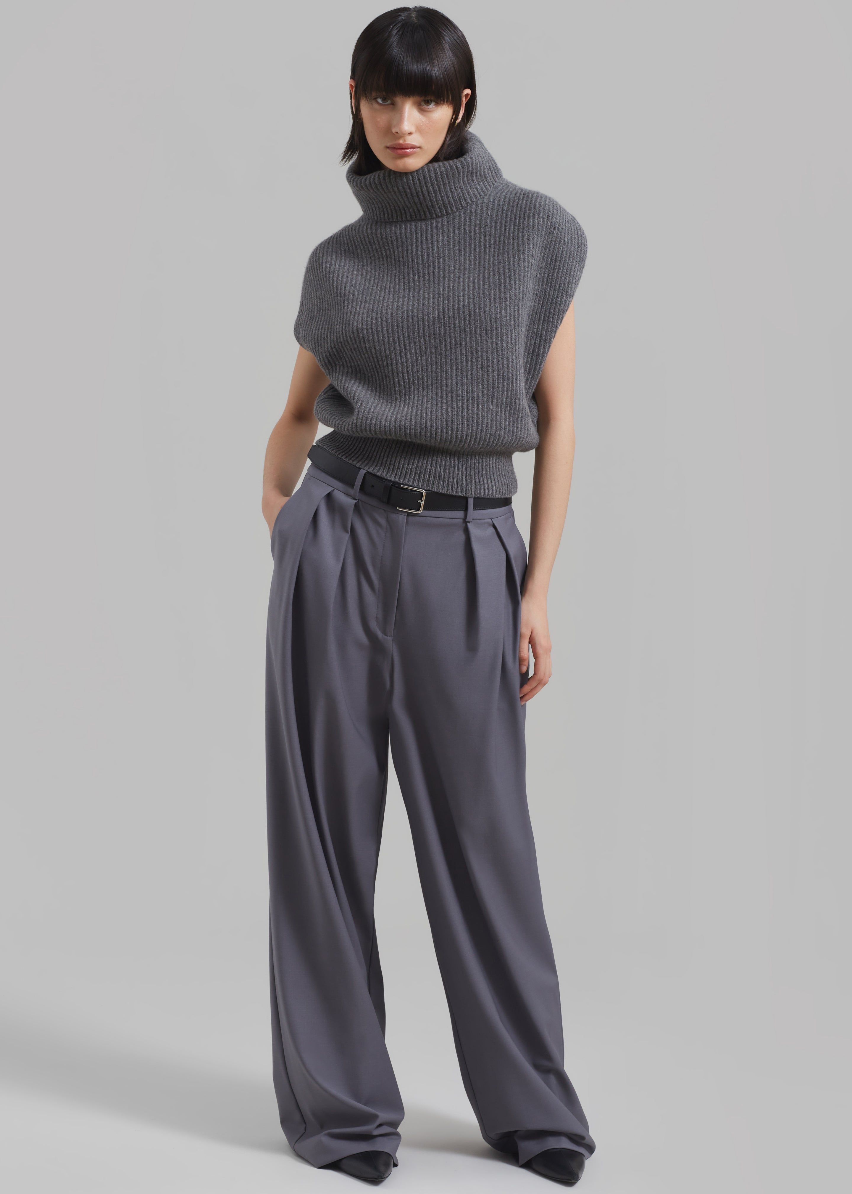 Lana Sleeveless Turtleneck - Grey sold by Frankie Shop product image thumbnail 5