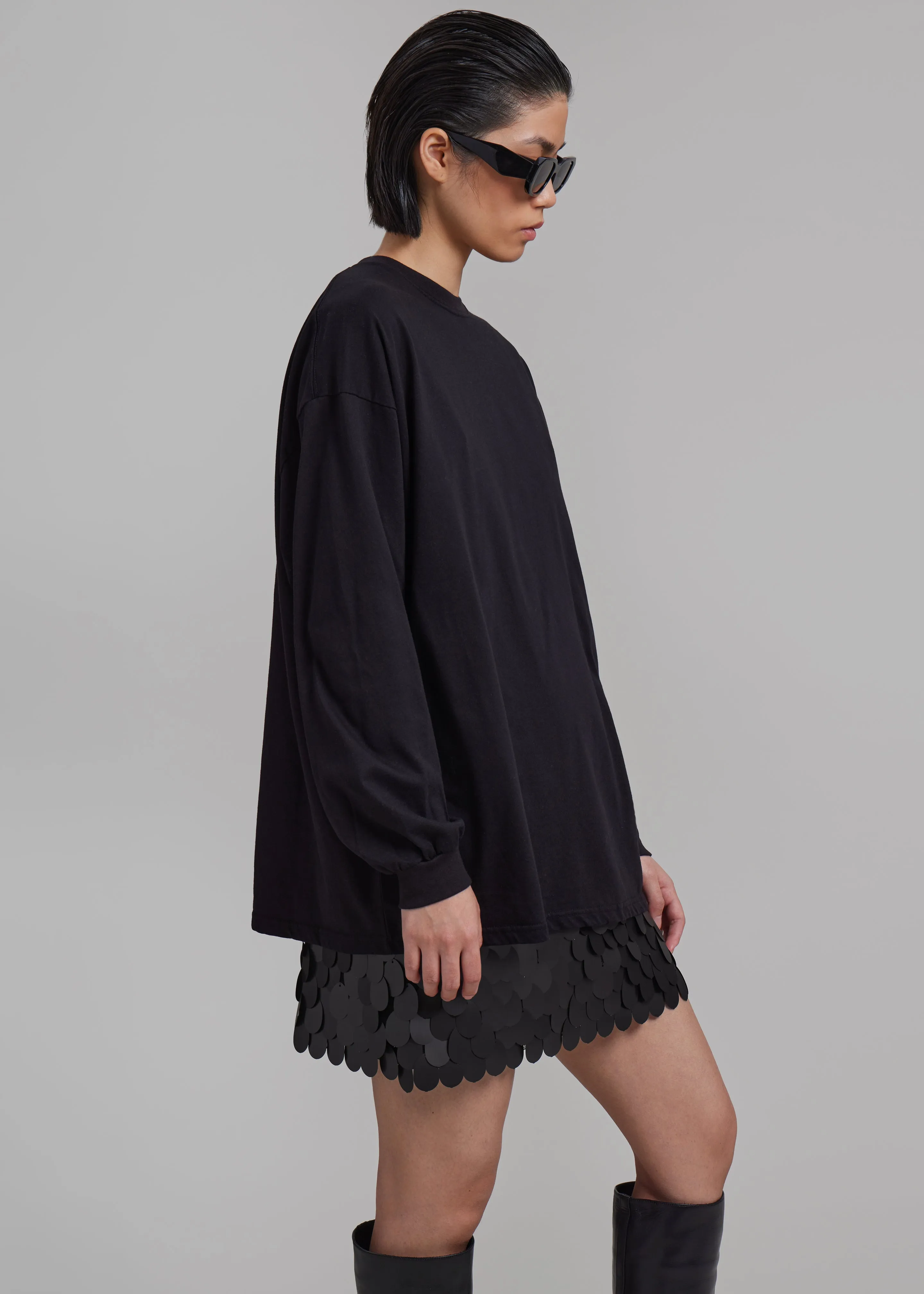 Tommy Boxy Long Sleeves Tee - Black sold by Frankie Shop product image thumbnail 2