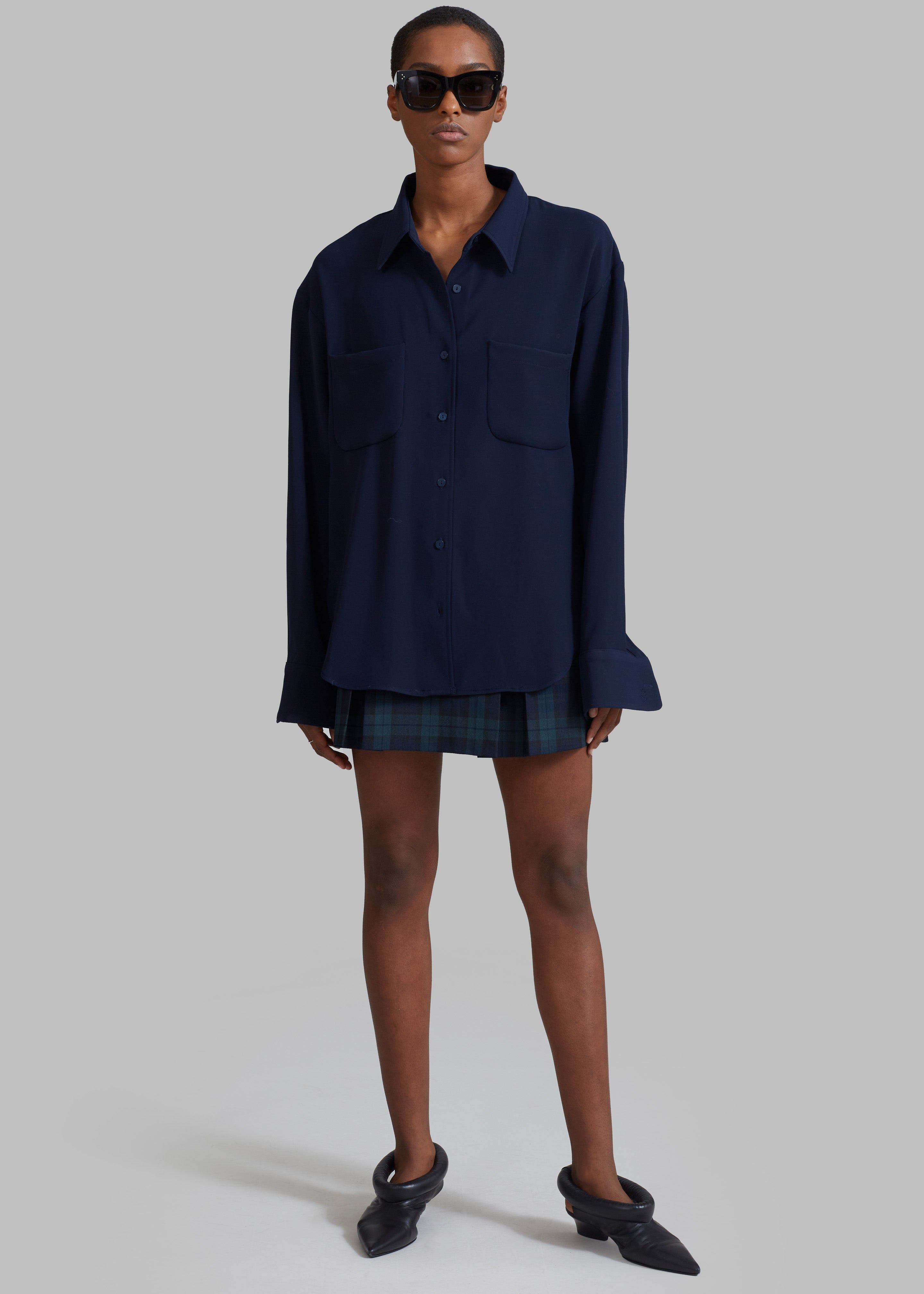 Macie Pocket Shirt - Navy sold by Frankie Shop product image thumbnail 3