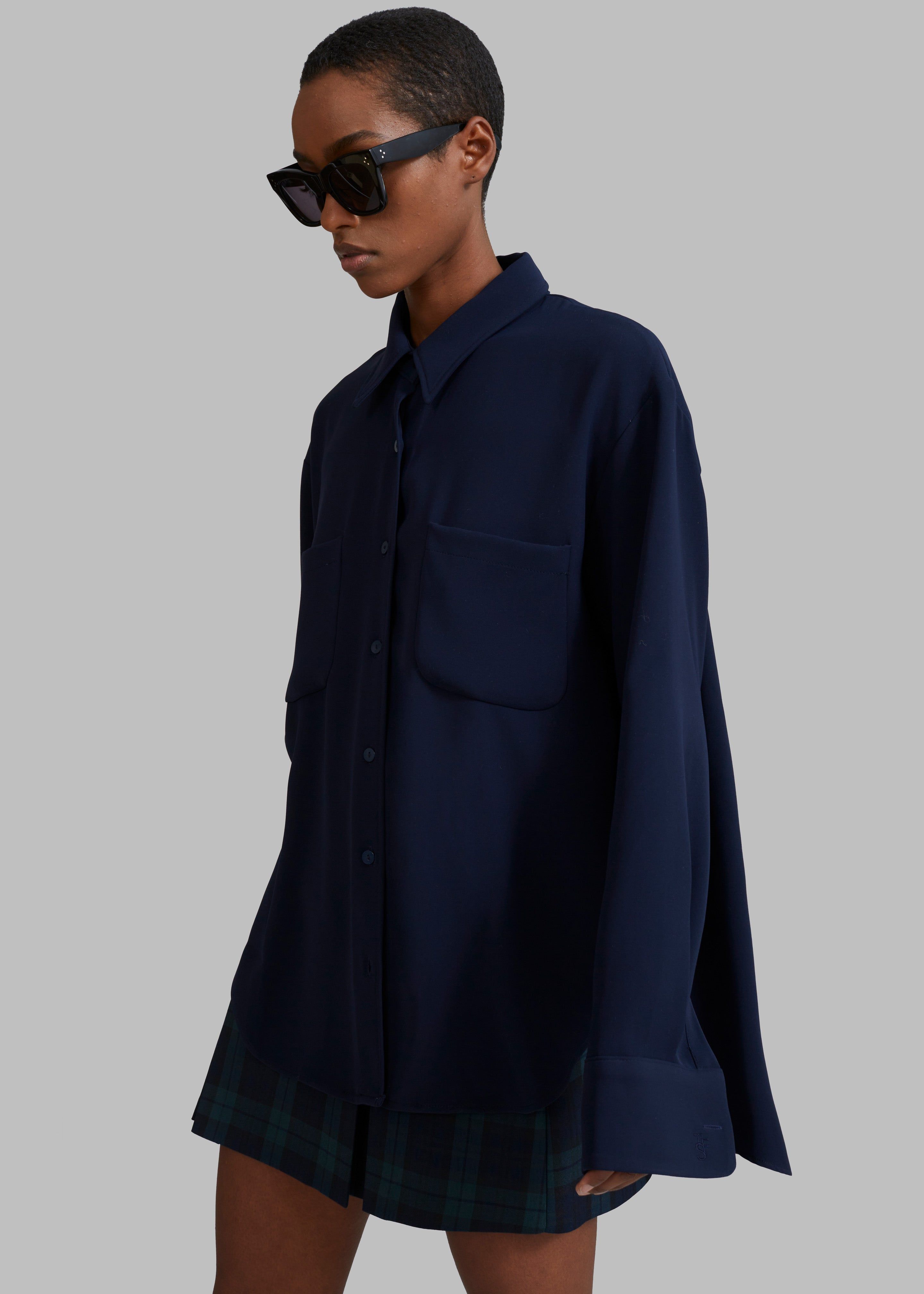 Macie Pocket Shirt - Navy sold by Frankie Shop product image thumbnail 5