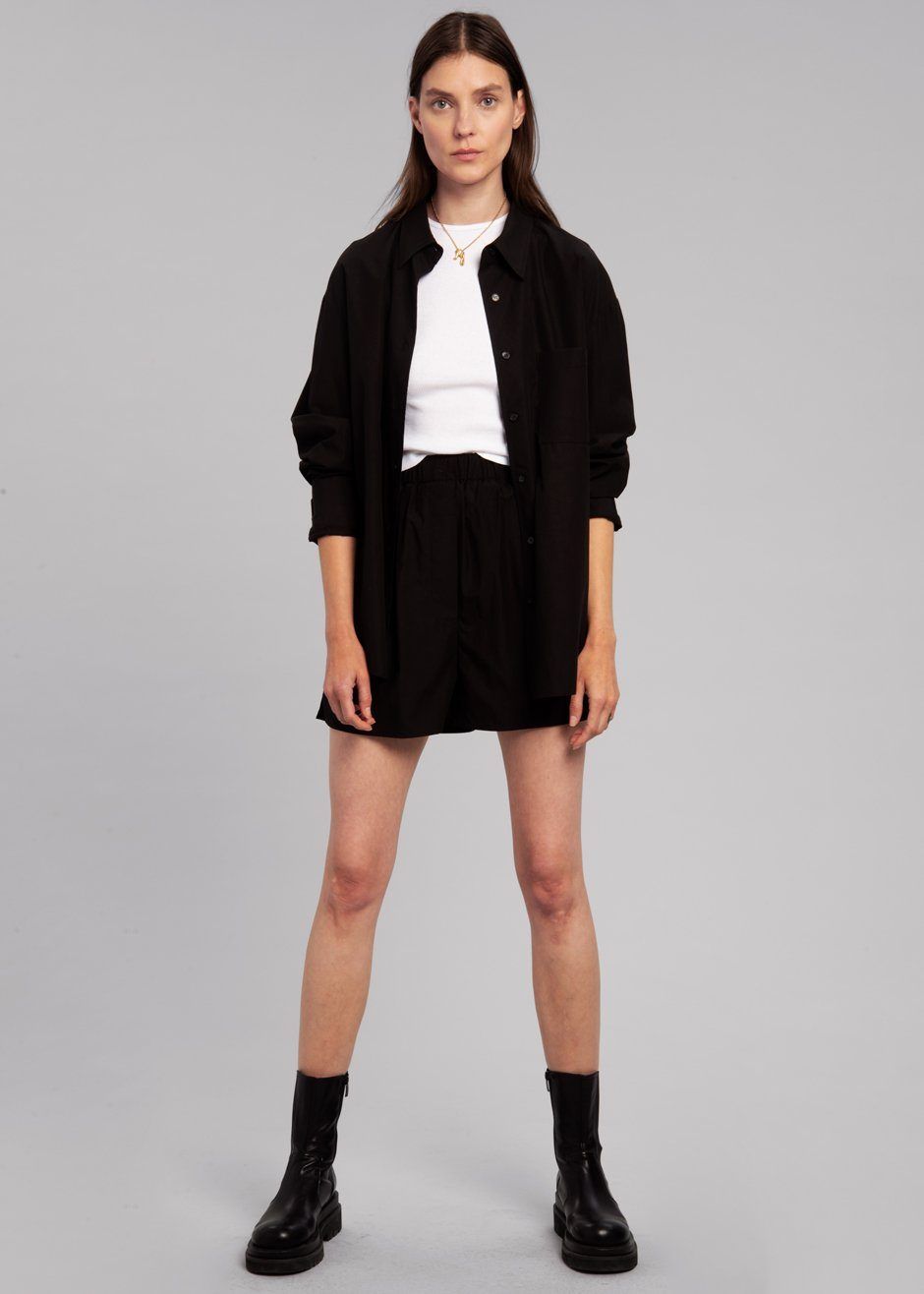 Lui Cotton Boxer Short - Black sold by Frankie Shop product image thumbnail 7