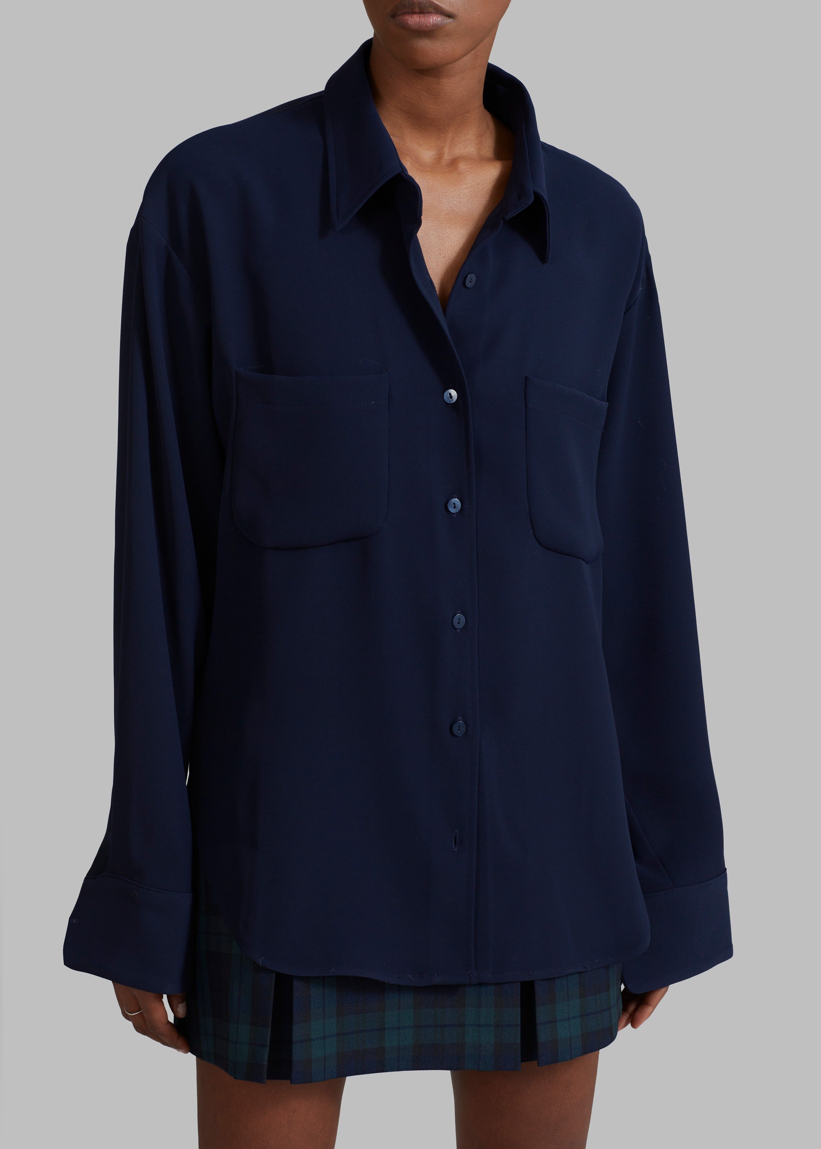 Macie Pocket Shirt - Navy sold by Frankie Shop product image thumbnail 4