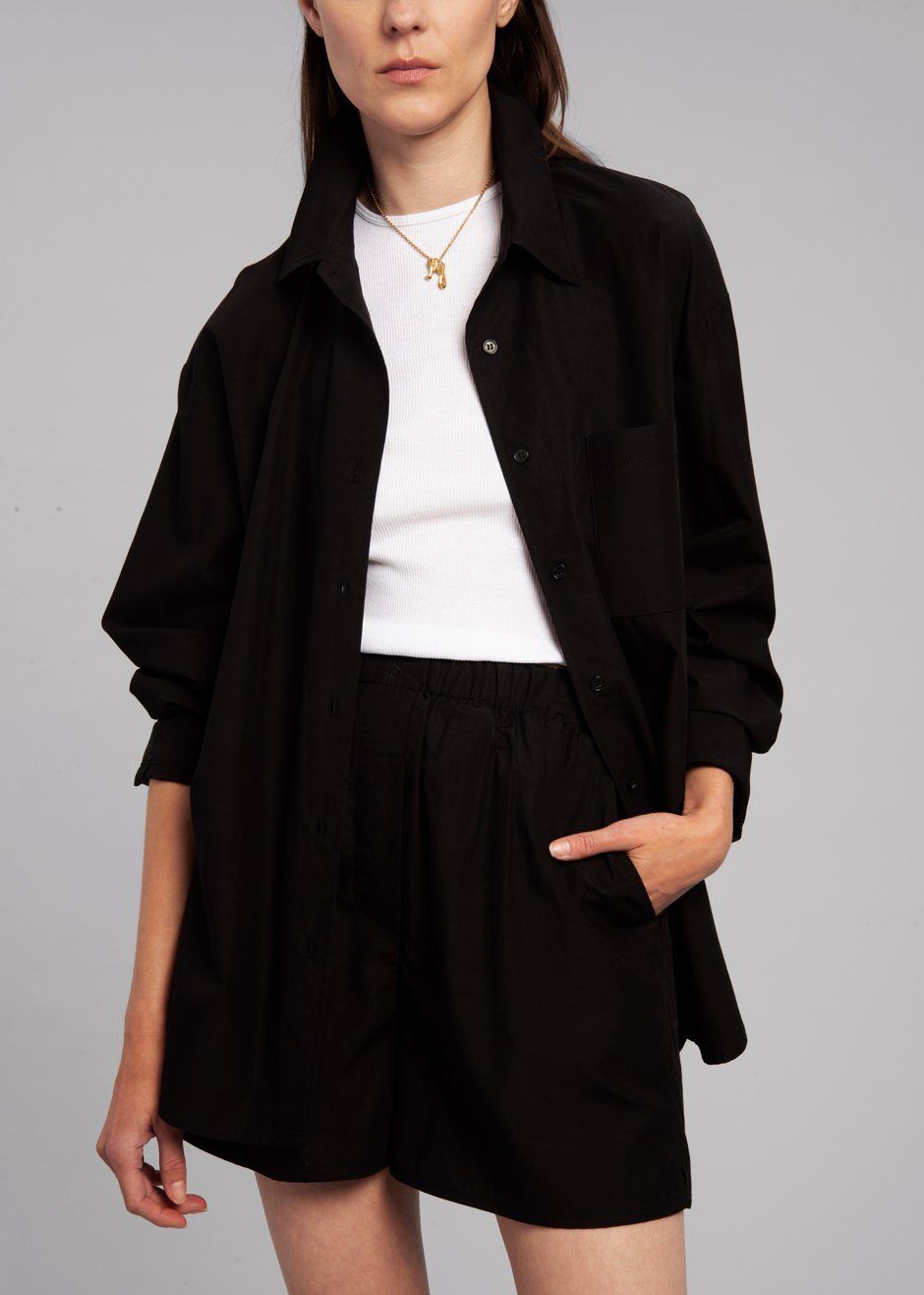 Lui Cotton Boxer Short - Black sold by Frankie Shop product image thumbnail 5